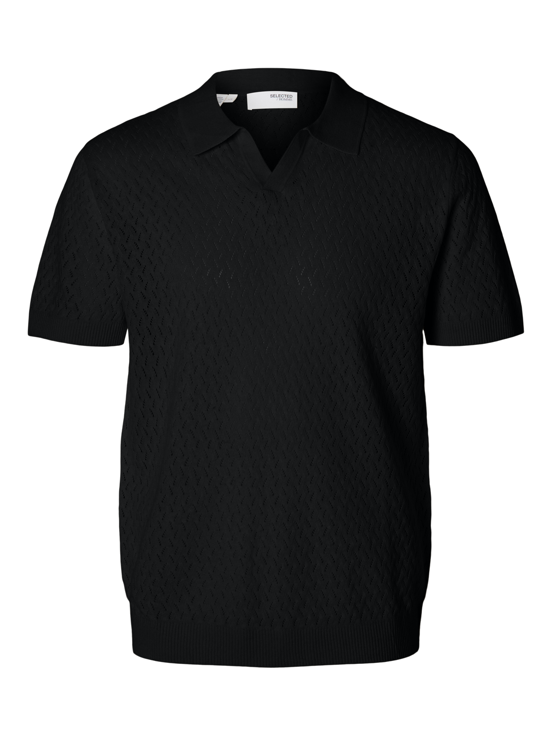 Lino Kort Arm Topp - Sort/ Black