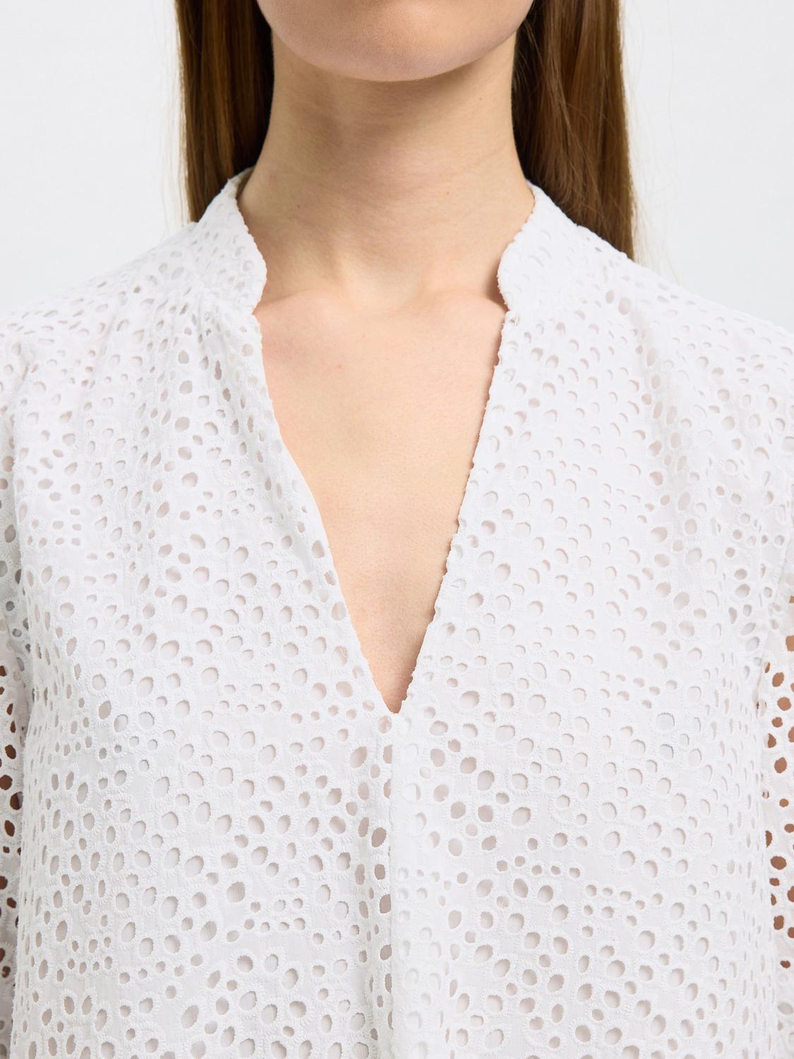 Laerke Kort Kjole - Hvit/ Bright White