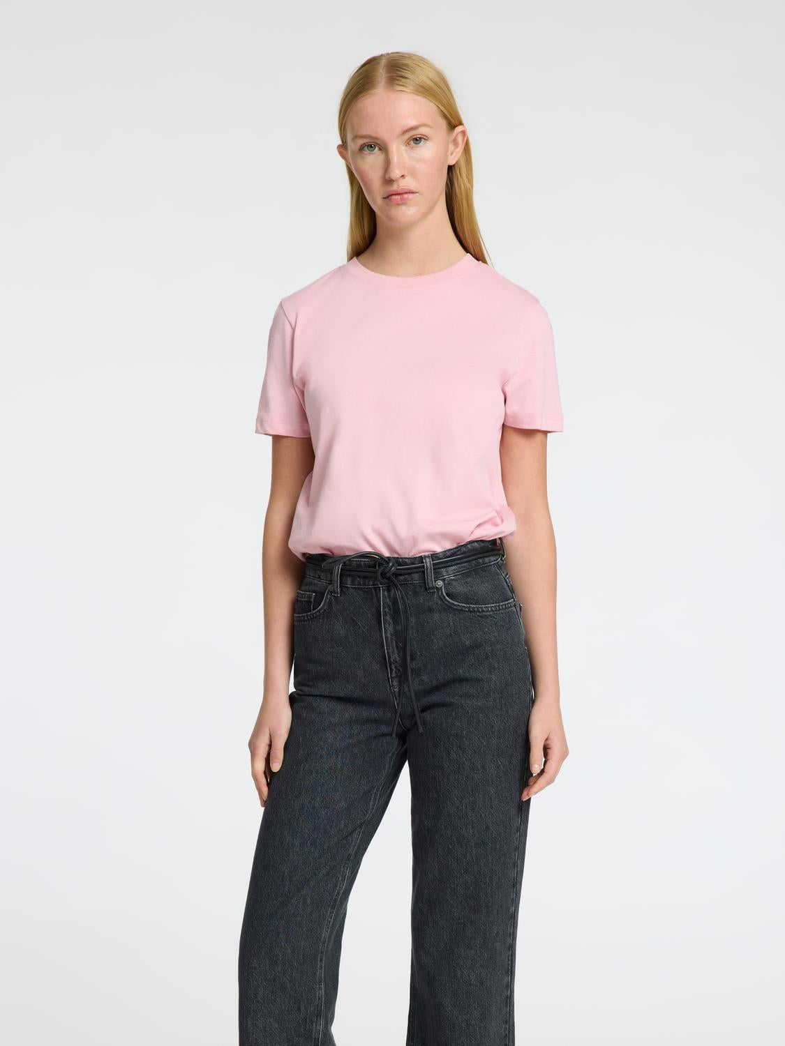 My Essential  O-Neck T-Shirt - Rosa/ Bleached Mauve