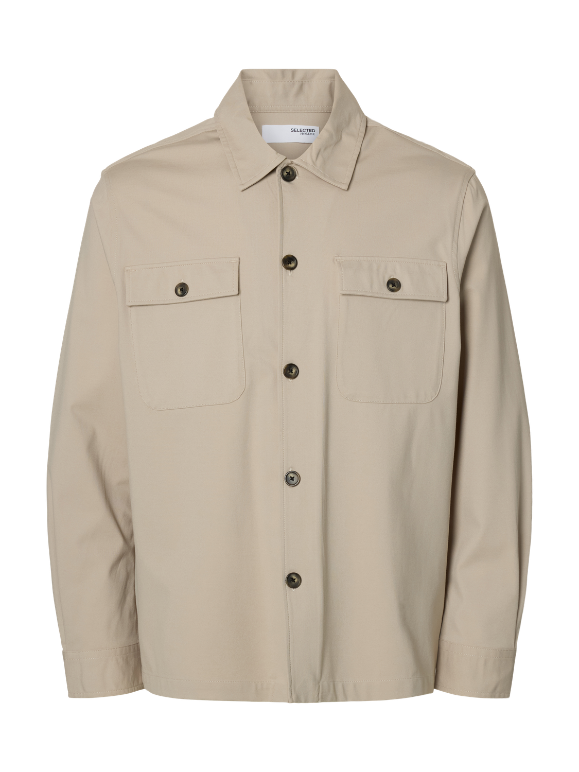 Regular Lorent Overshirt - Beige/ Pure Cashmere