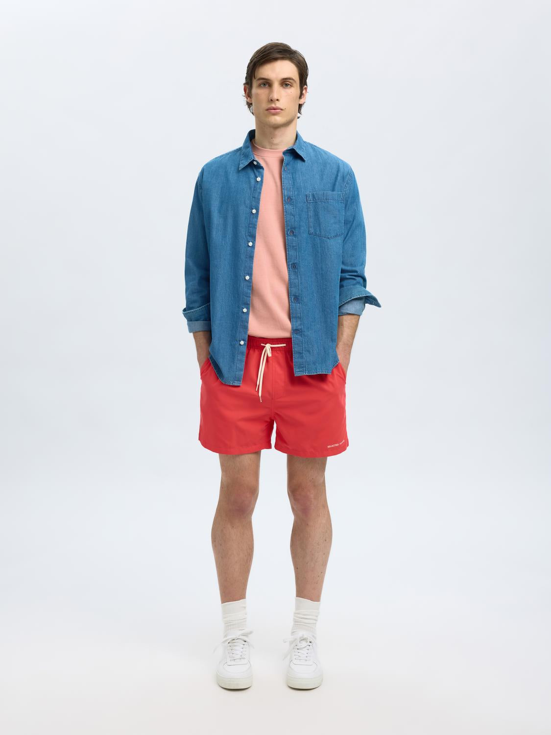 Loose Oscar T-Shirt - Rød/ Rose Tan