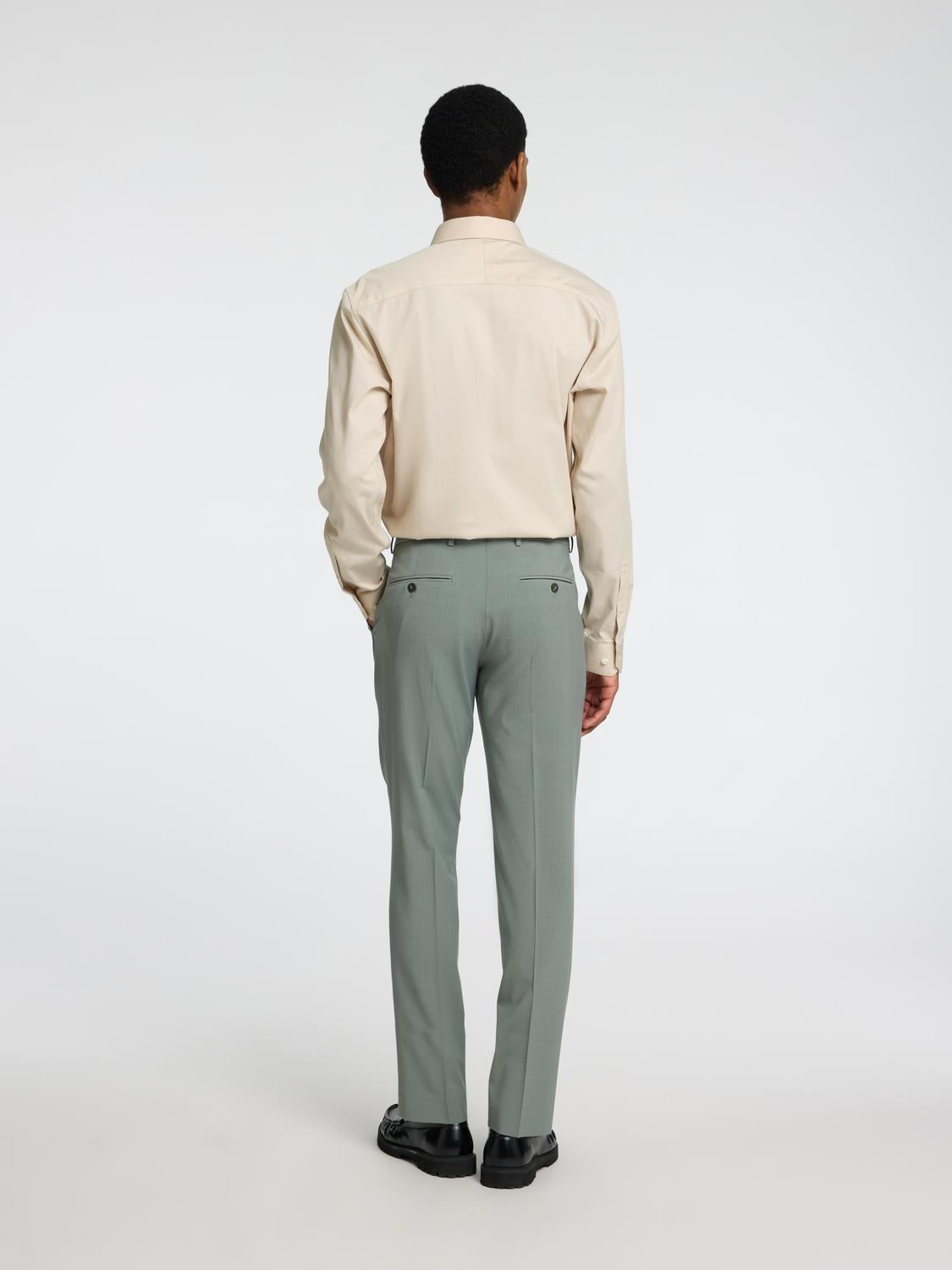 Slim Performance Skjorte - Beige/ Oatmeal