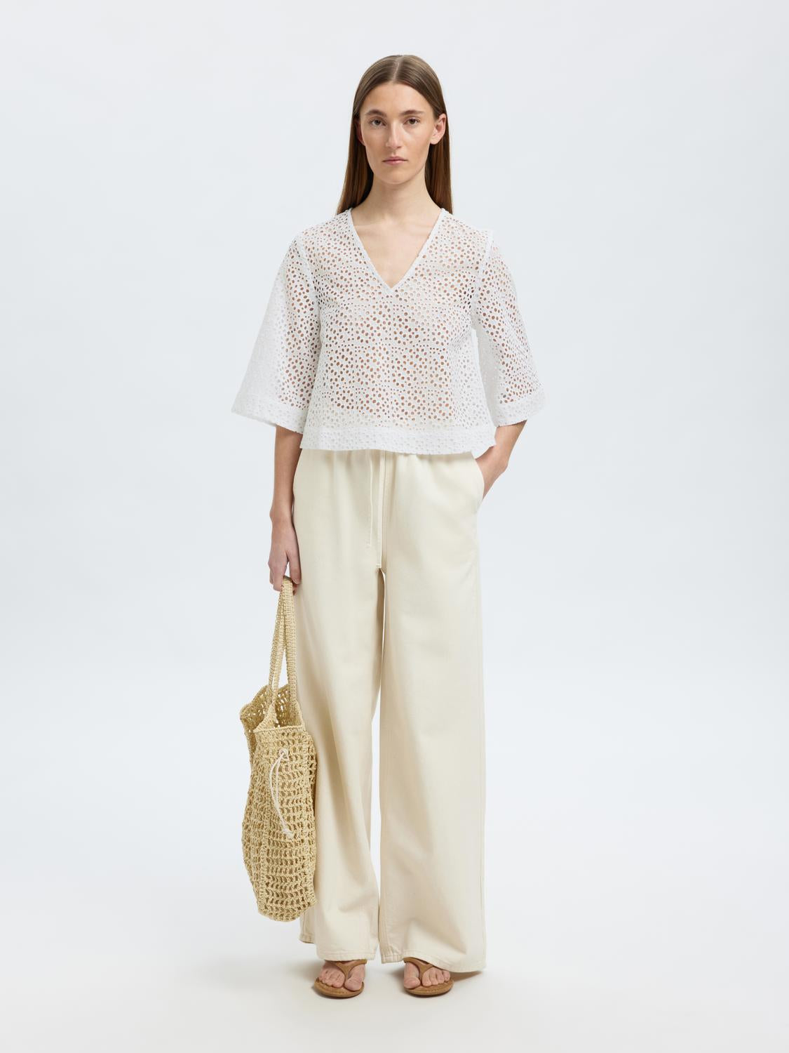 Laerke Topp - Hvit/ Bright White
