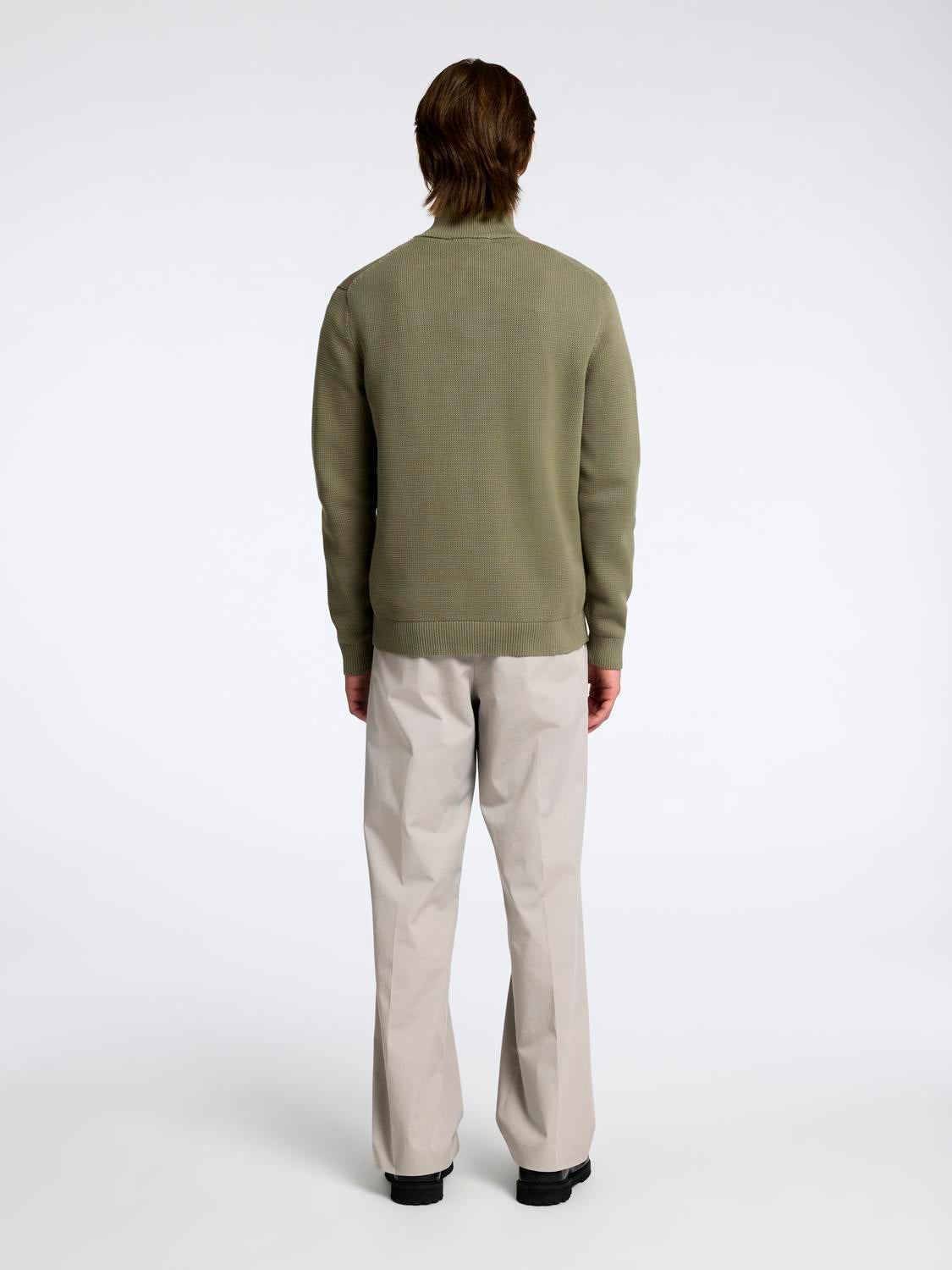 Dane Half Zip Genser - Grønn/ Vetiver