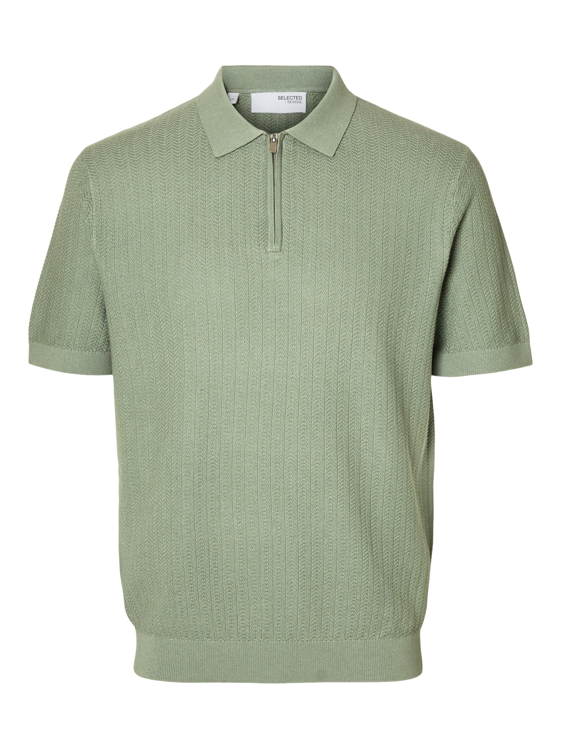 Cran Strikket Half Zip - Grønn/ Iceberg Green