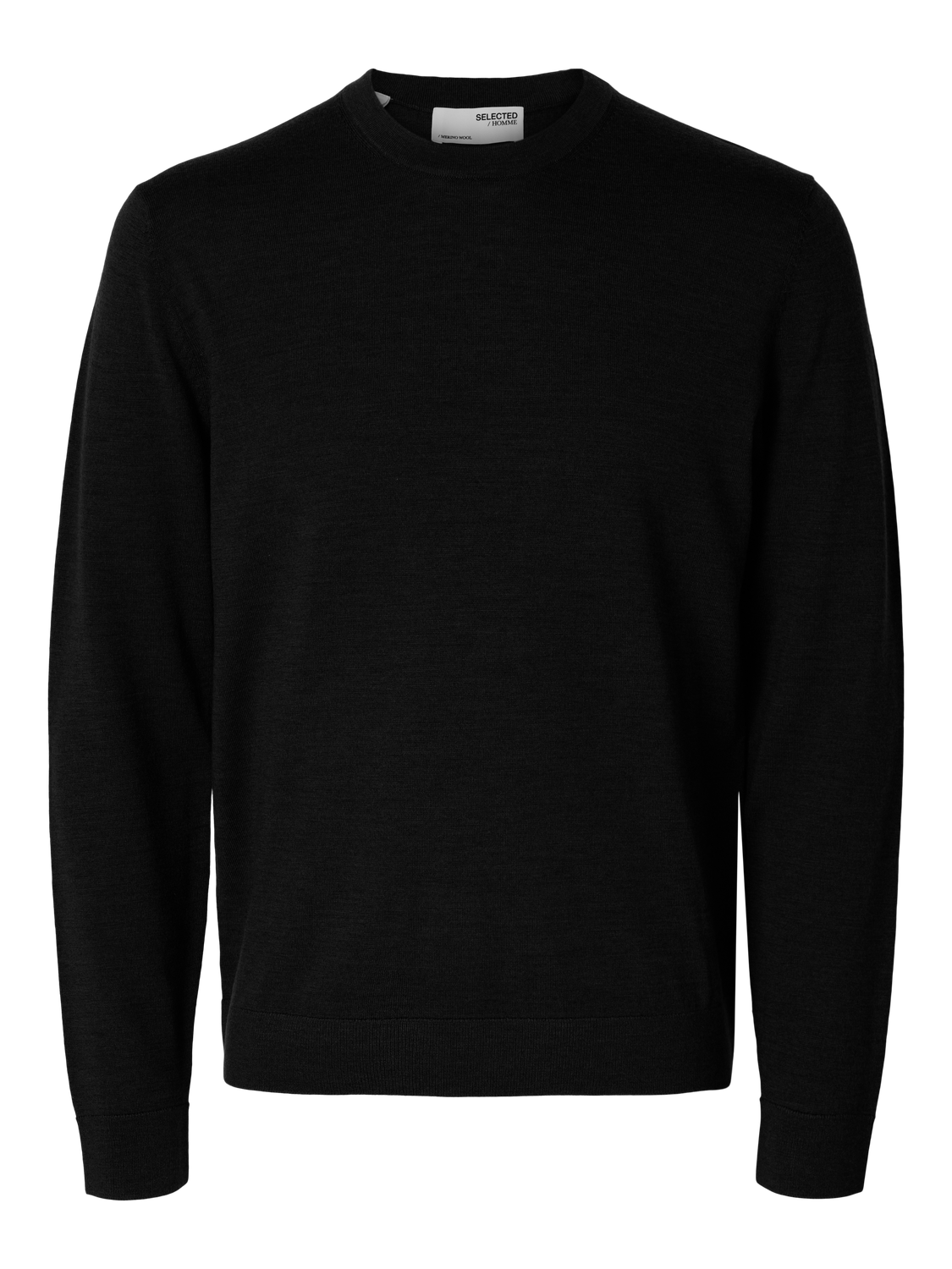 Tray Merino Crew-neck Genser - Sort/ Black