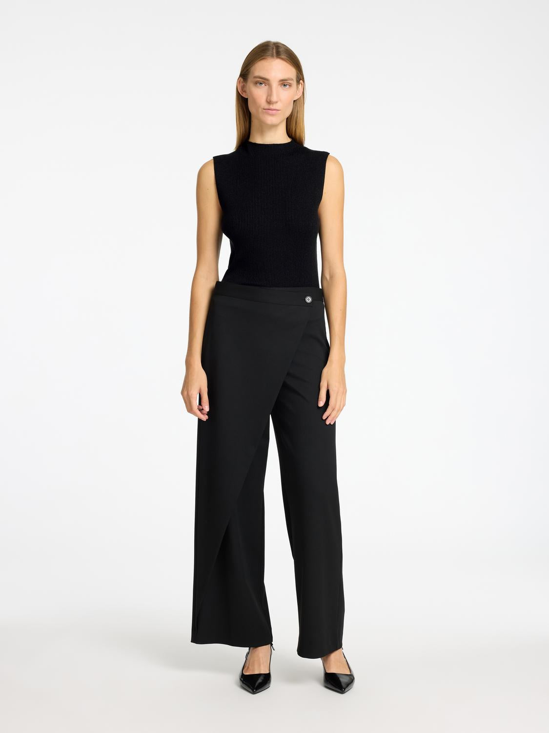Lura Strikket Topp - Sort/ Black