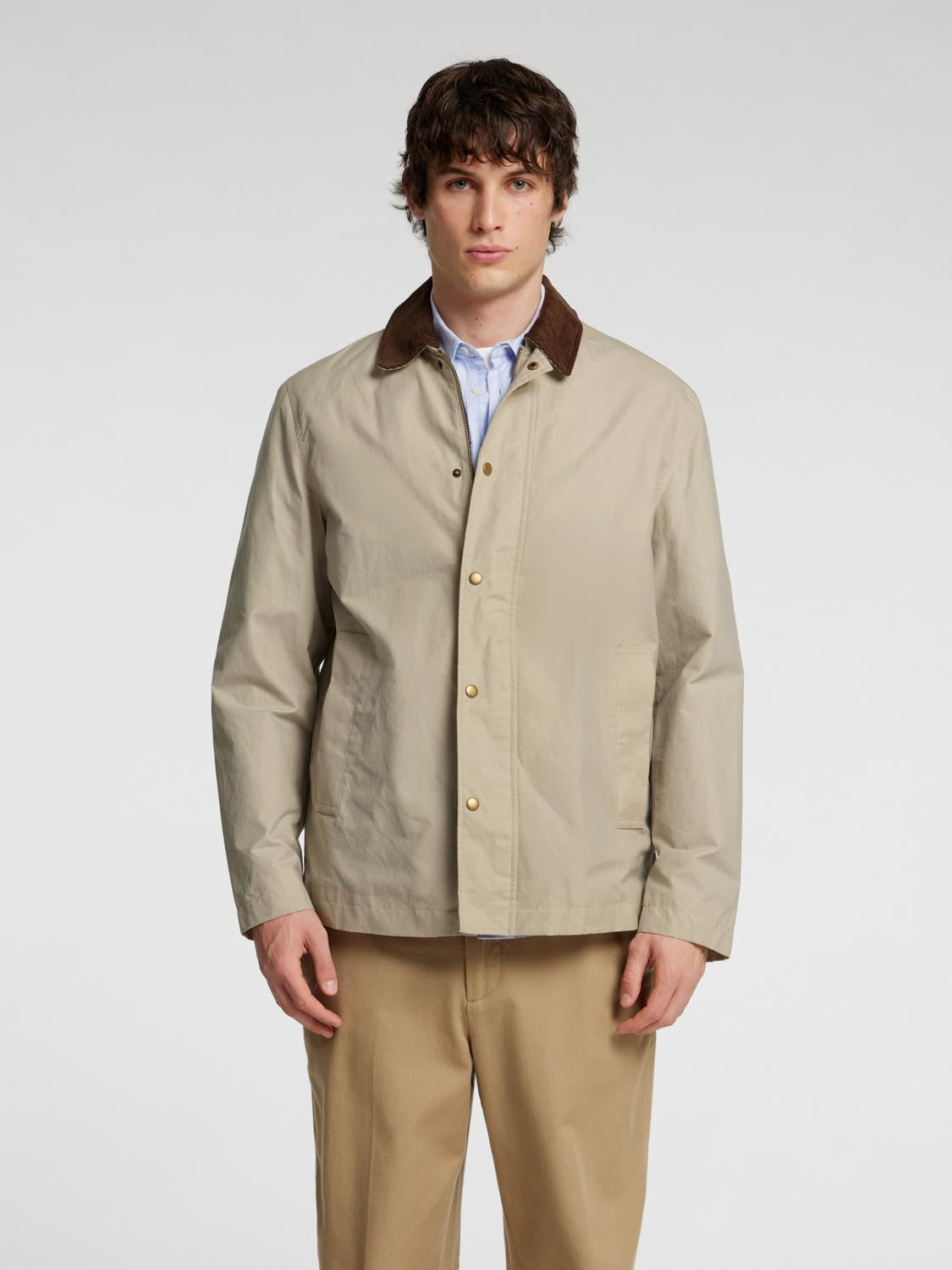 Walter Oilskin Jakke - Beige/ Feather Gray