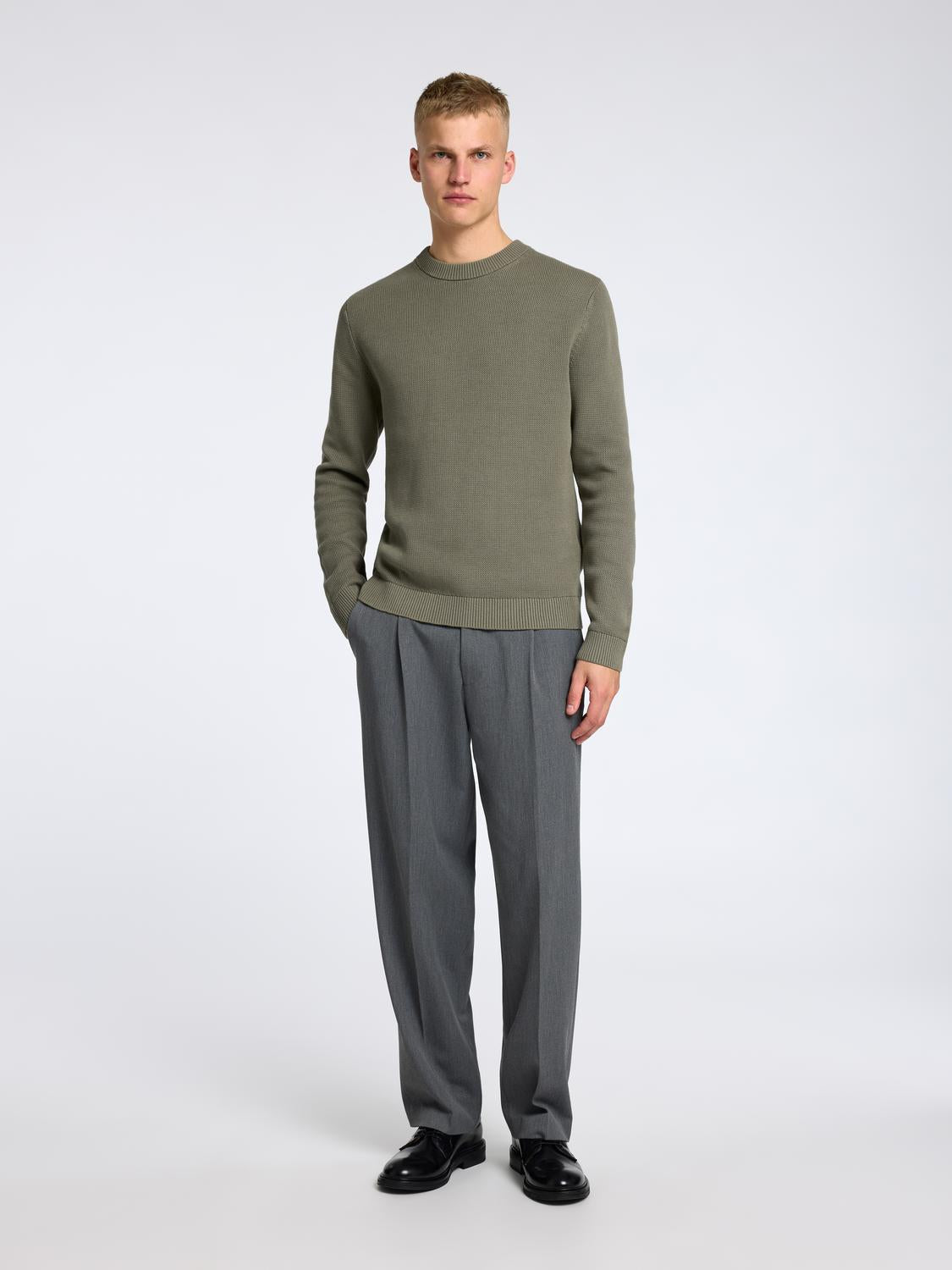Dane Crew Neck Genser - Grønn/ Vetiver