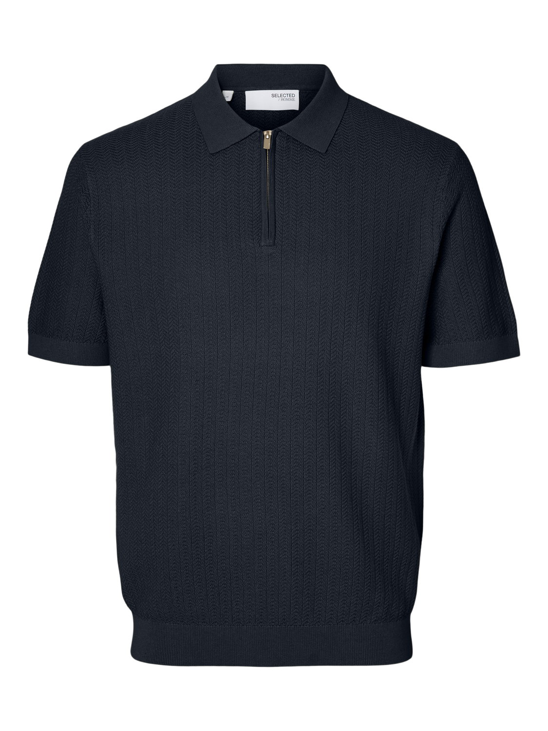 Cran Strikket Half Zip - Blå/ Sky Captain