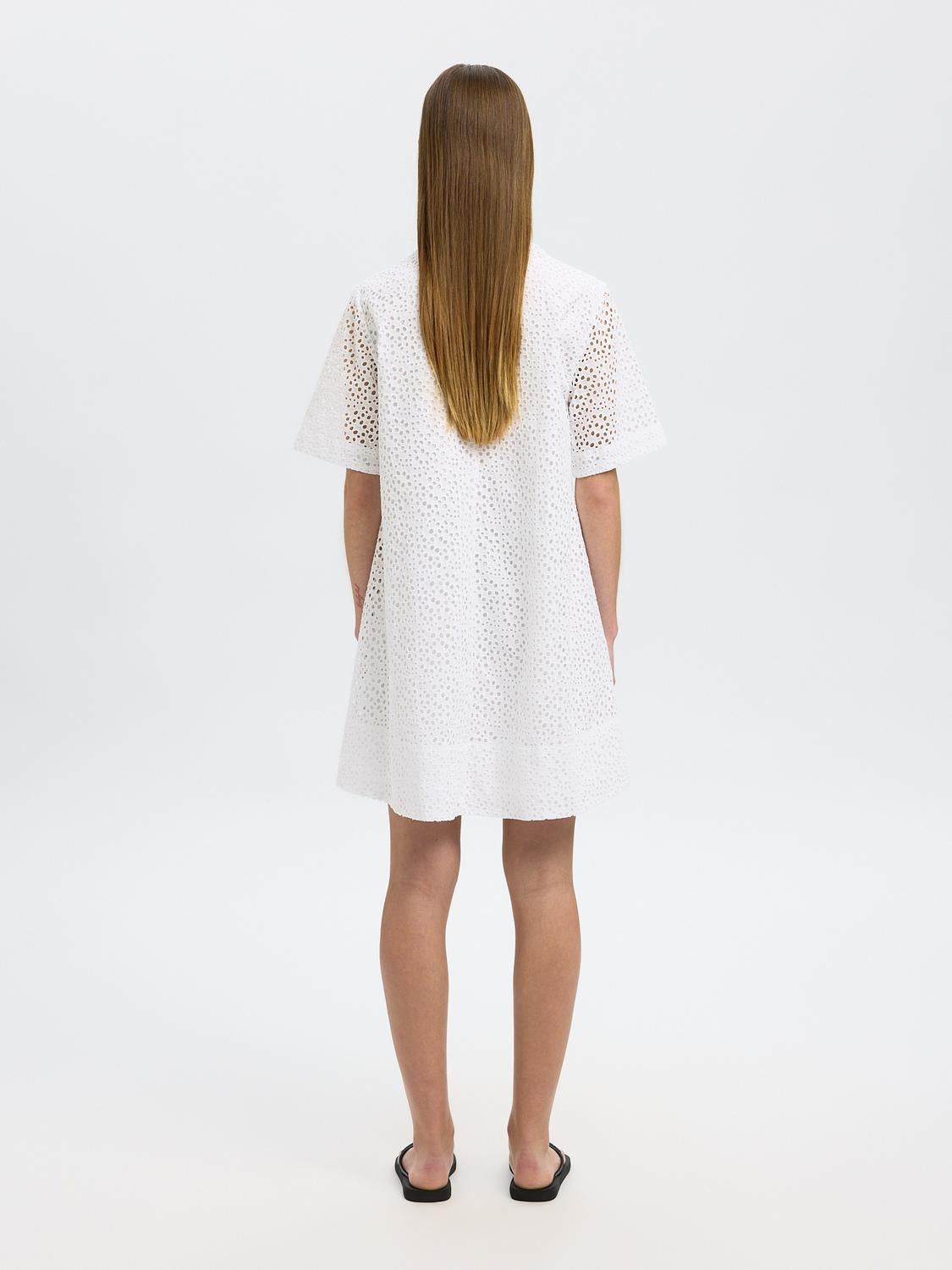 Laerke Kort Kjole - Hvit/ Bright White