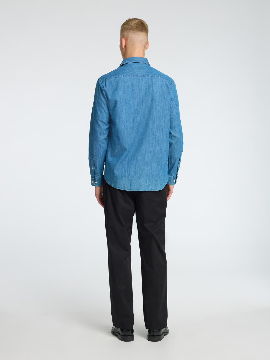Regular Bond Denim Shirt - Blå/ Medium Blue Denim