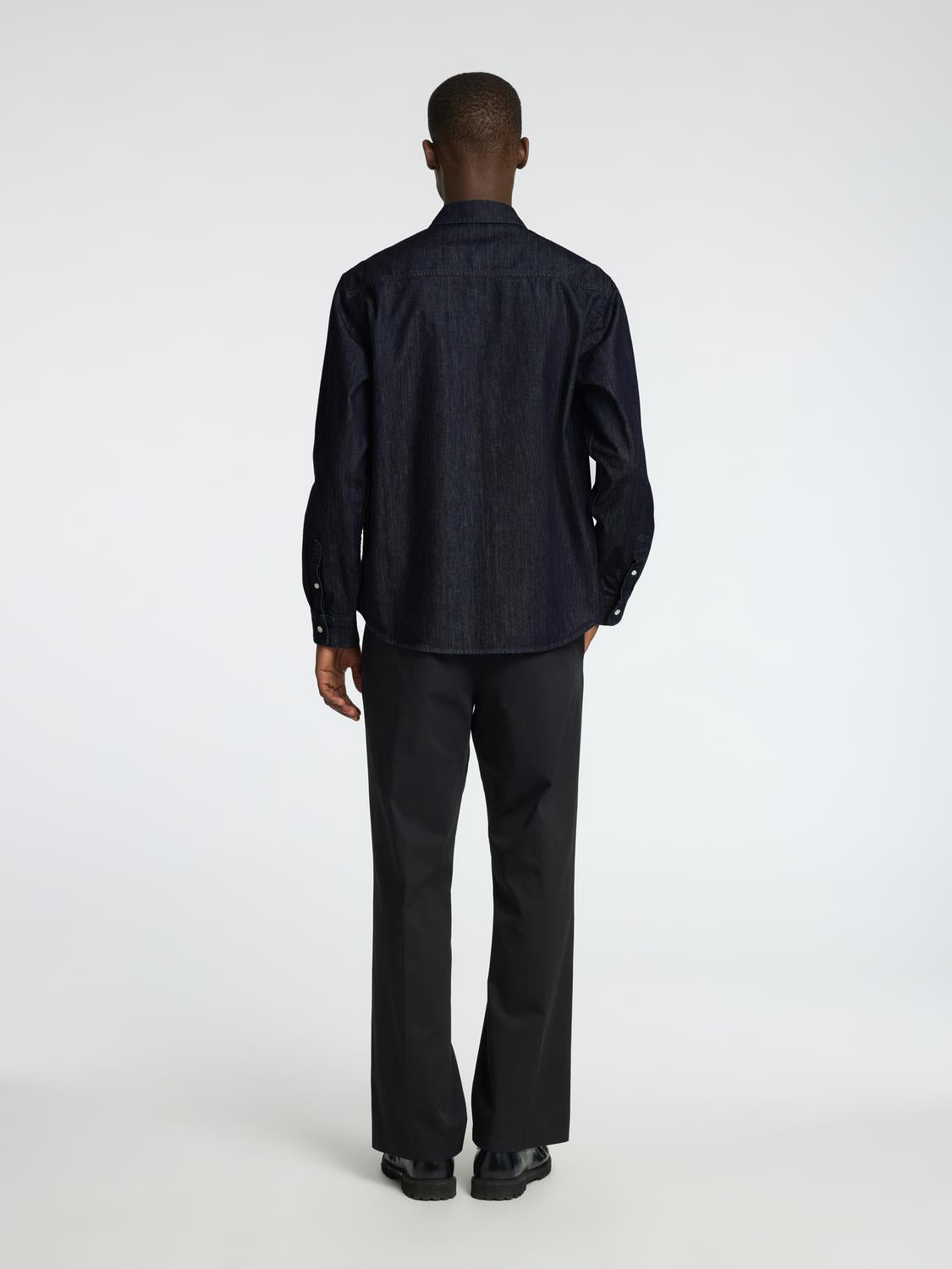 Regular Will Skjorte - Blå/ Dark Blue Denim
