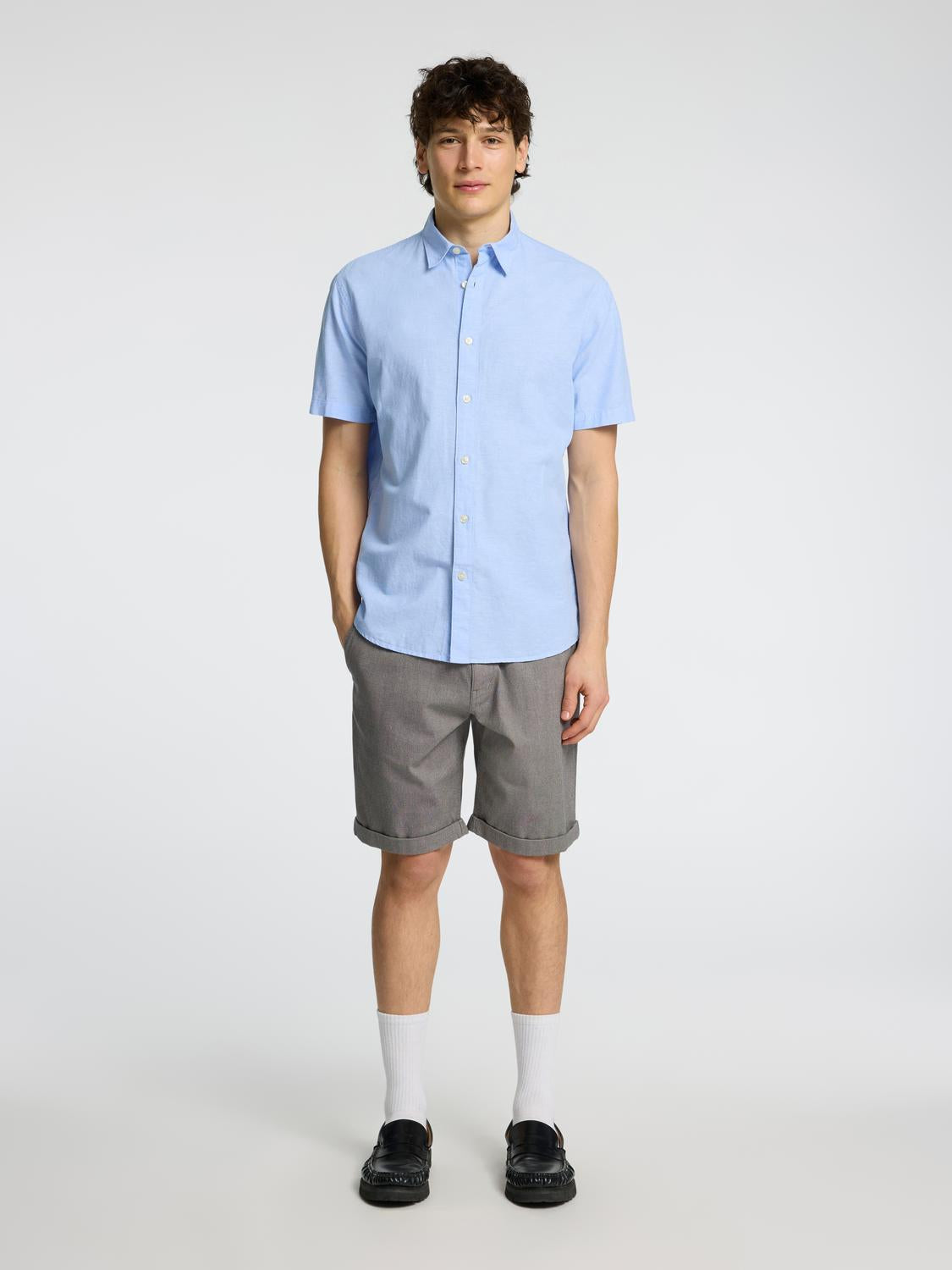 Regular Sun Kort Arm Skjorte - Cashmere Blue