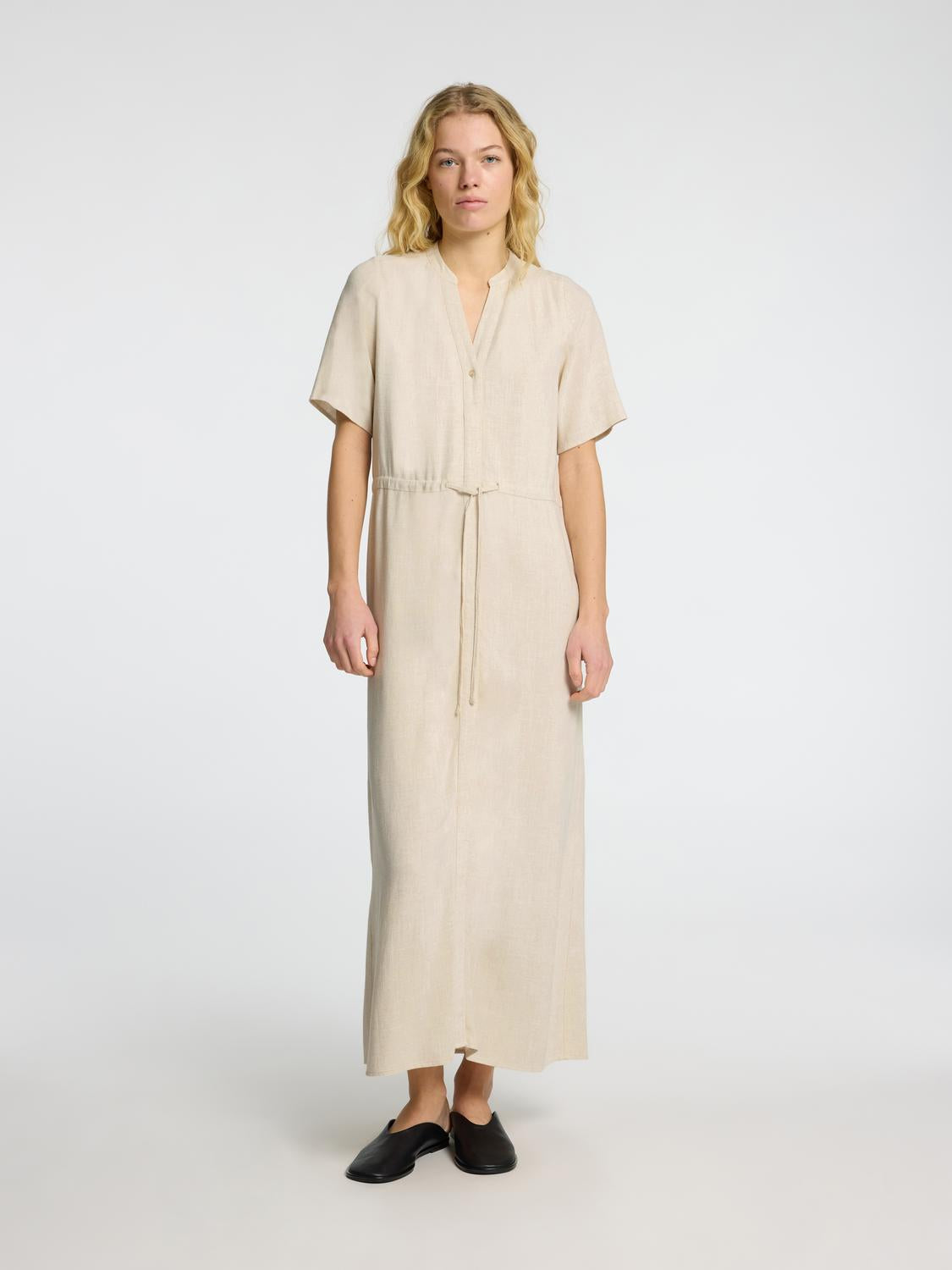 Viva Damina Lang Kjole - Beige/ Sandshell