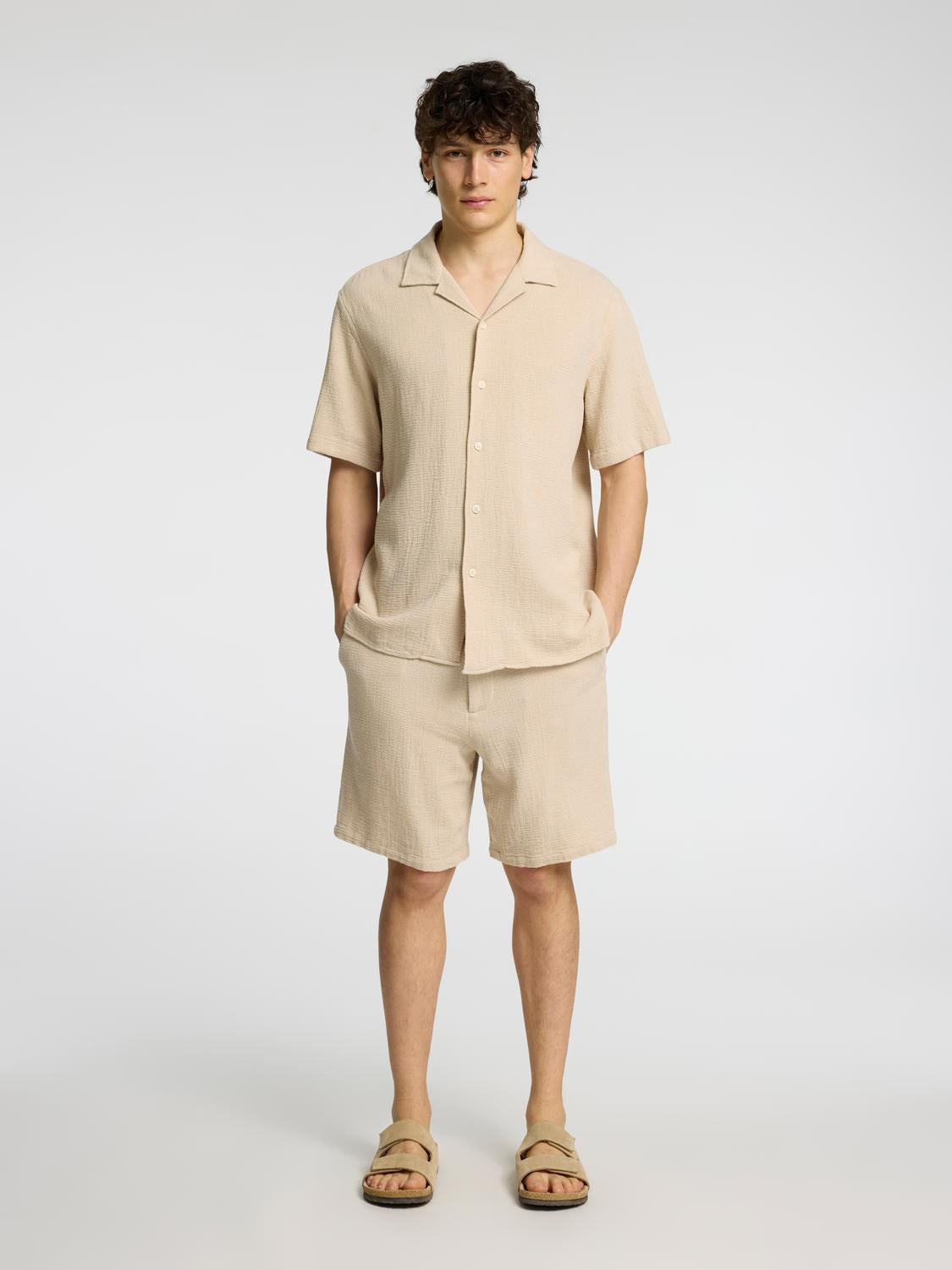 Relax Sal Skjorte - Beige/ Oatmeal