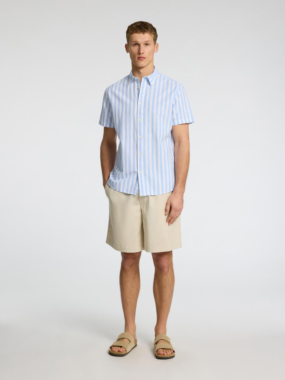 Regular Sun Kort Arm Skjorte - Cashmere Blue