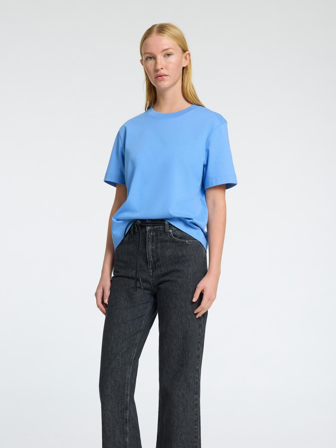 Essential Boxy T-Shirt - Blå/ Cornflower Blue