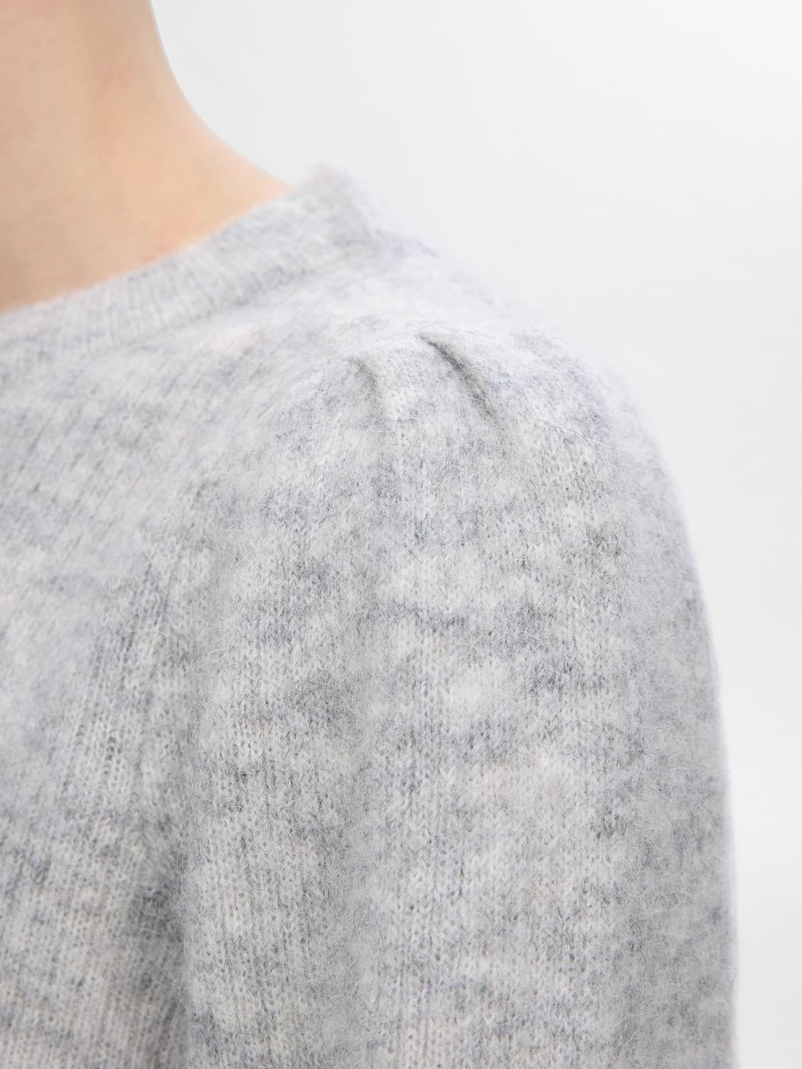 Lulu Rib O-neck - Grå/ Light Grey Melange