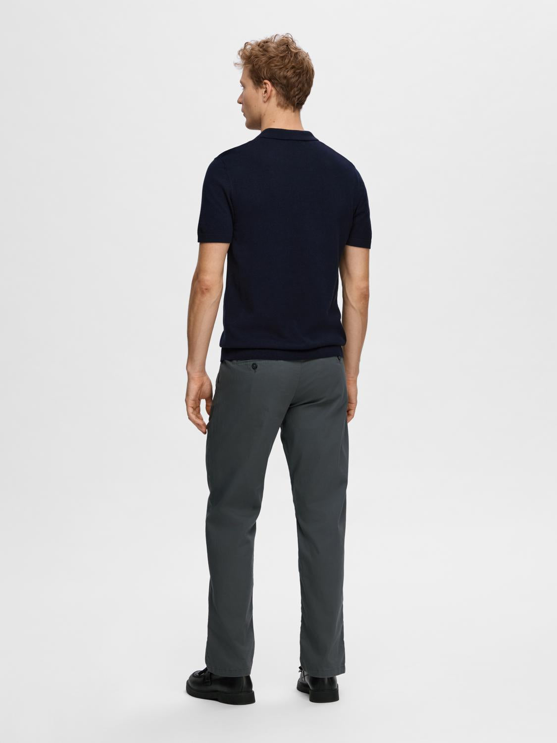 Berg kortarm Polo Genser - Blå/ Navy Blazer