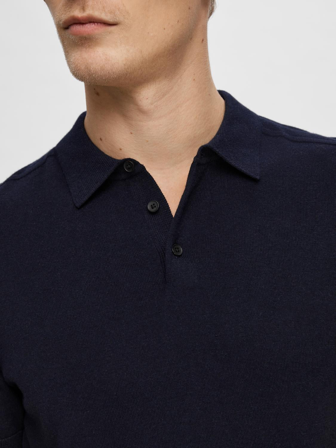 Berg kortarm Polo Genser - Blå/ Navy Blazer