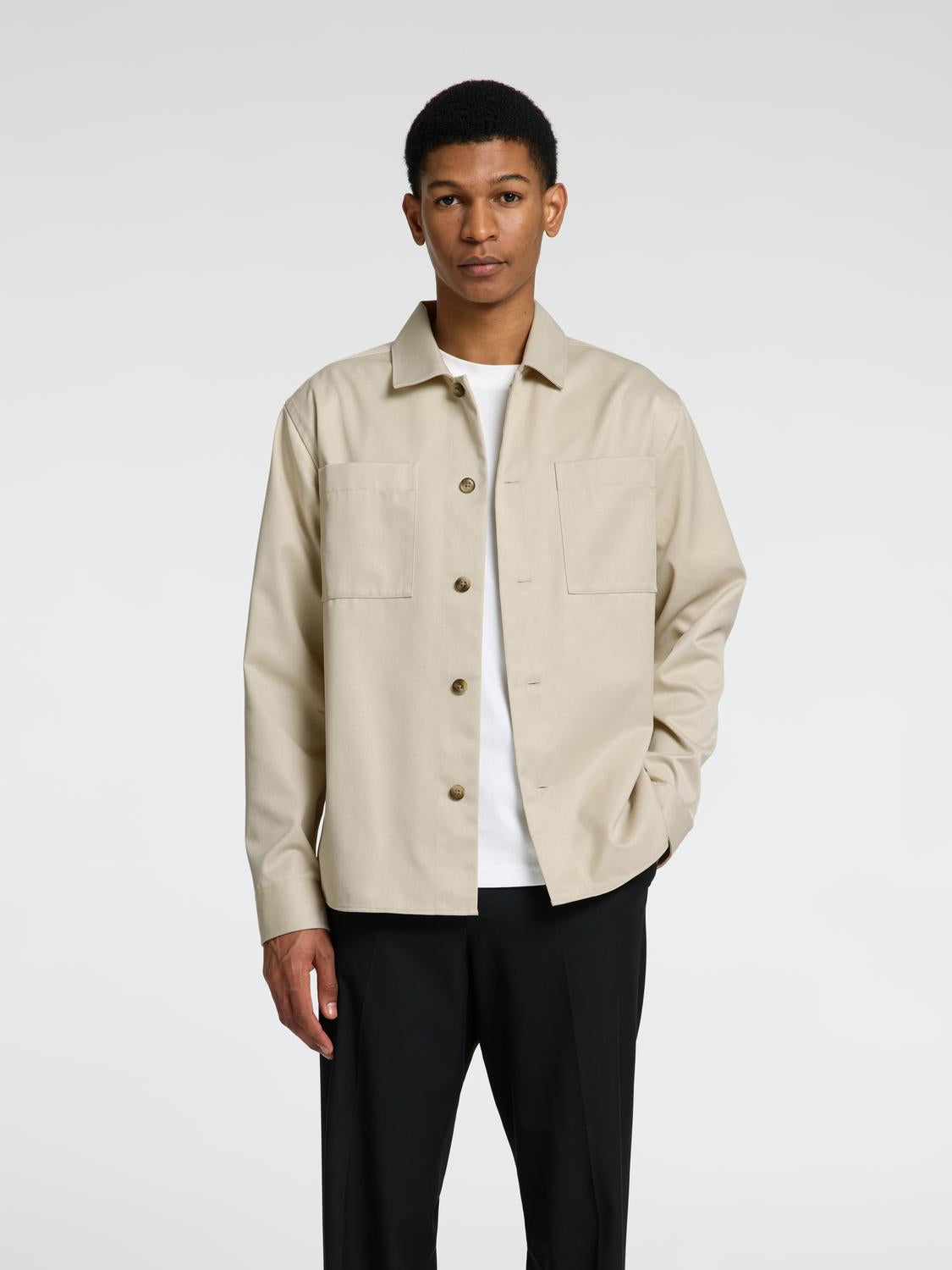 Scott Skjorte Jakke - Beige/ Oatmeal