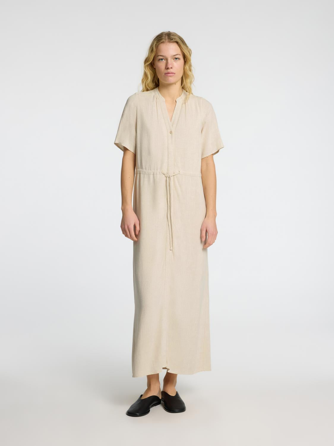 Viva Damina Lang Kjole - Beige/ Sandshell