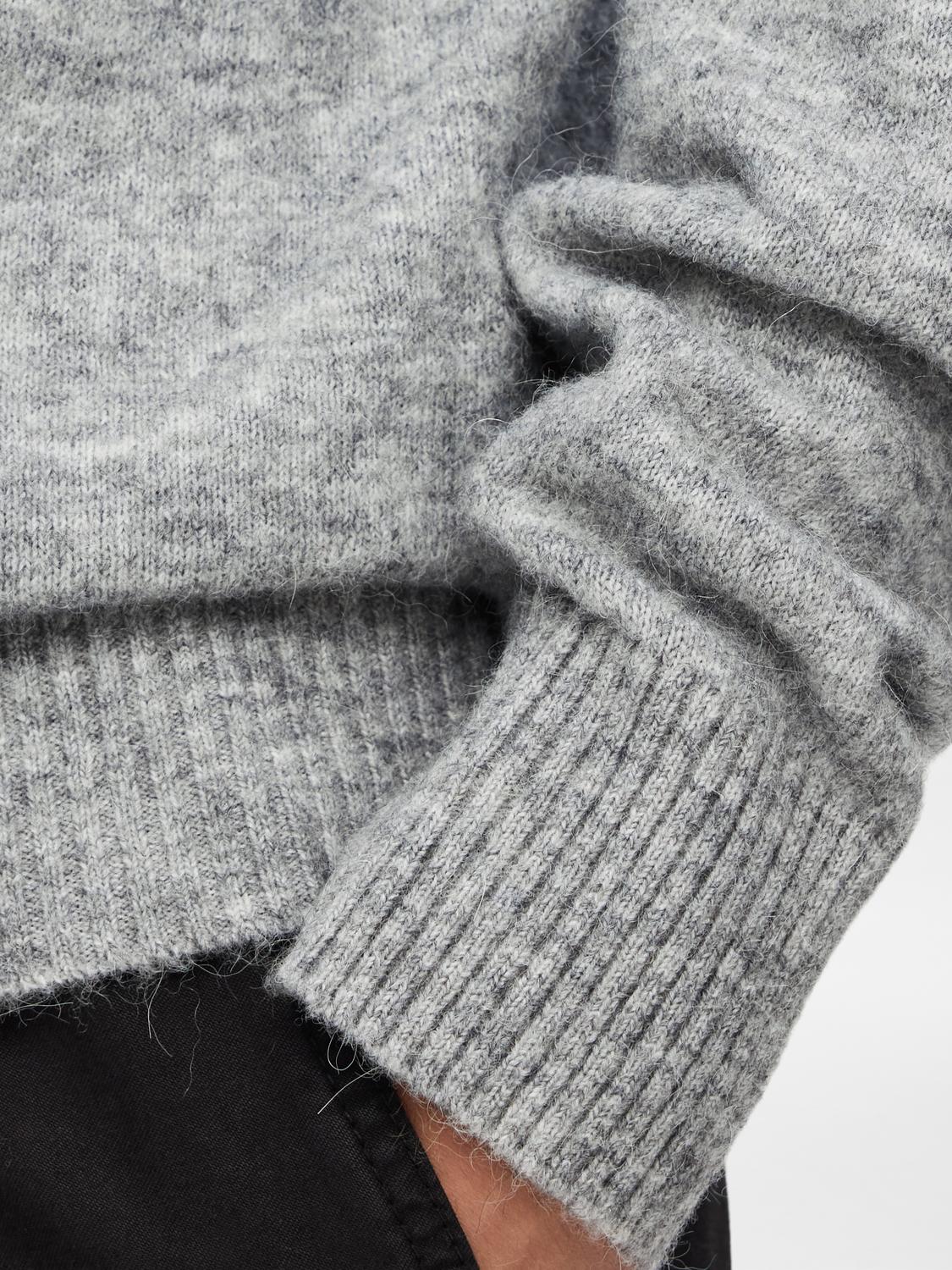Rai Strikket Genser - Grå/ Light Grey Melange