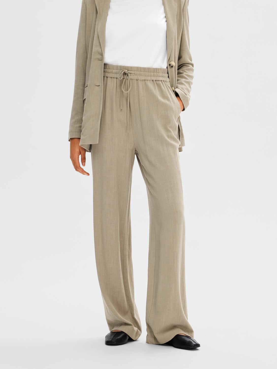 Viva Gulia linbukse - Beige/ Greige