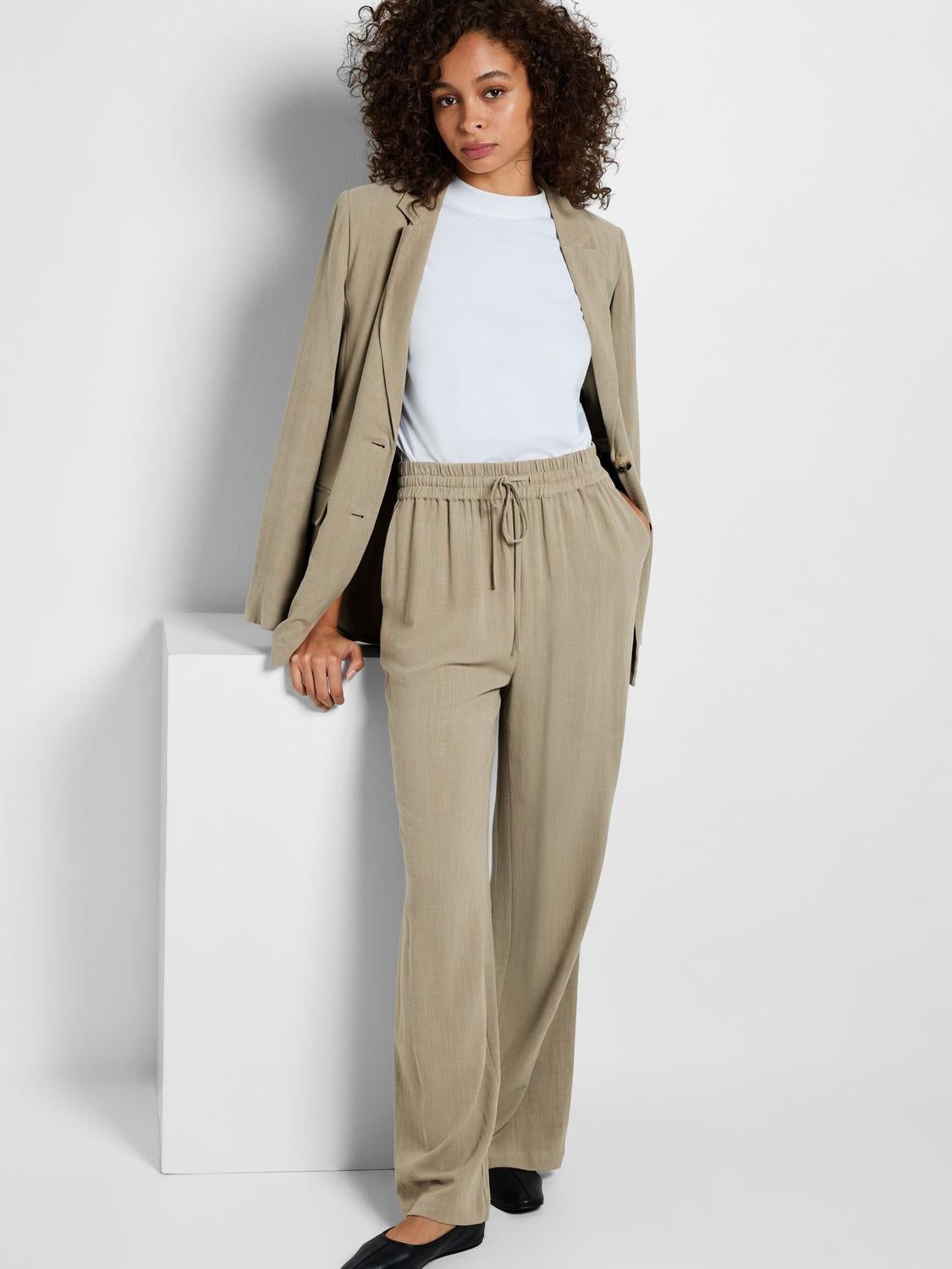 Viva Gulia linbukse - Beige/ Greige