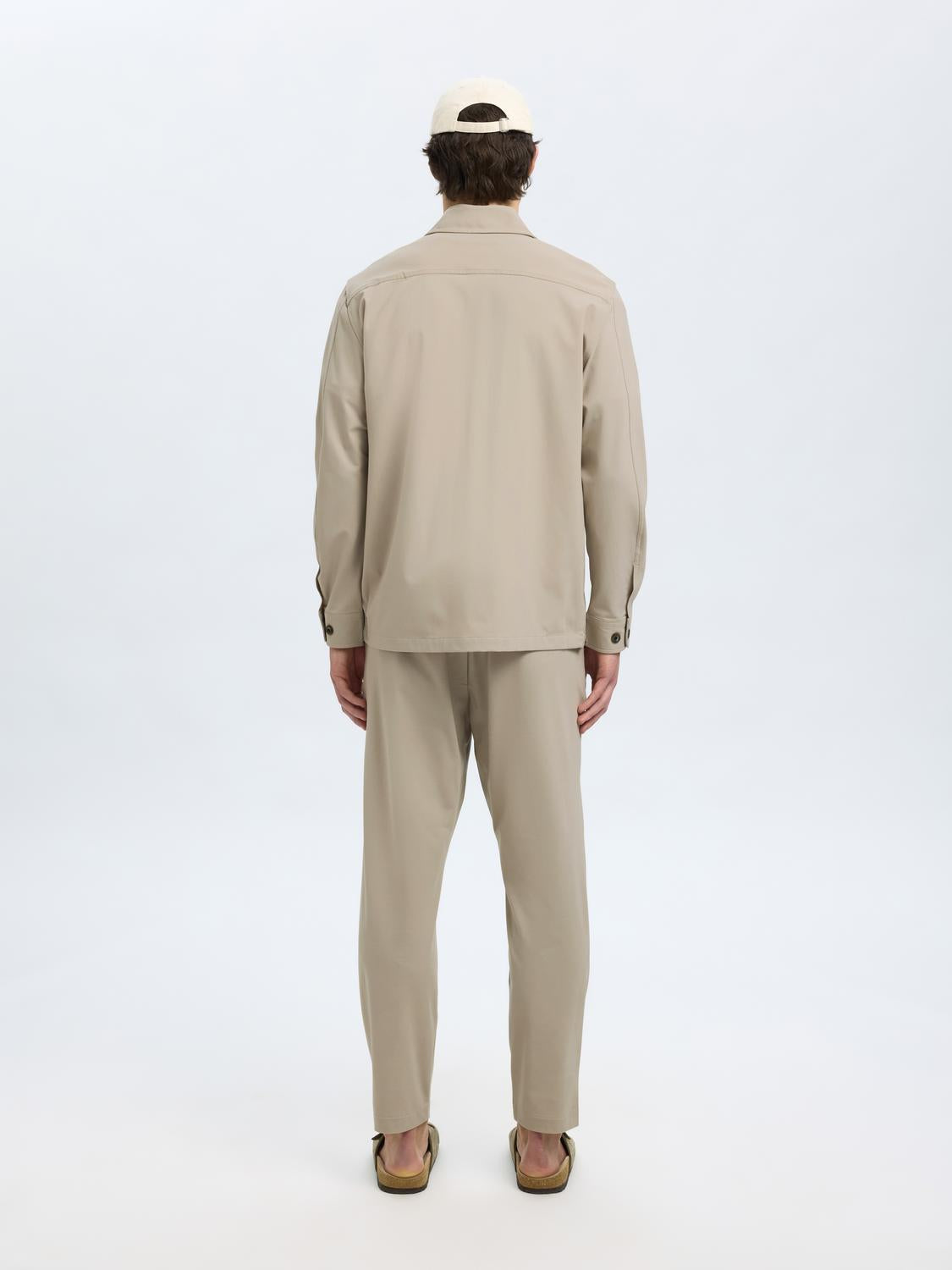 Regular Lorent Overshirt - Beige/ Pure Cashmere