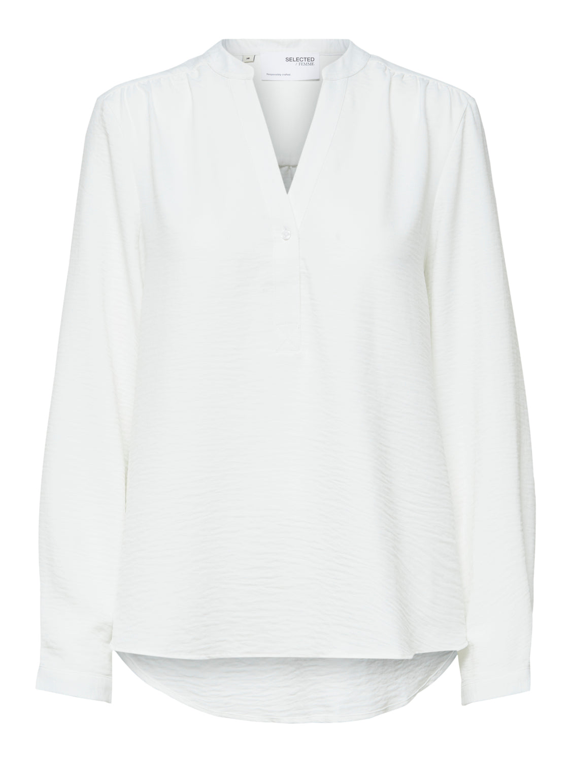 SELECTED FEMME -  MIVIA BLUSE- HVIT