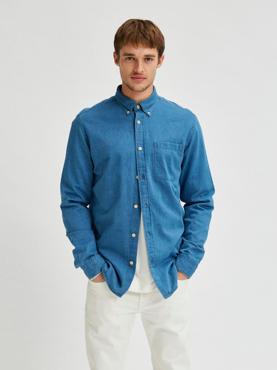 Reg Rick Denim Skjorte - Blå/ Medium Blue Denim