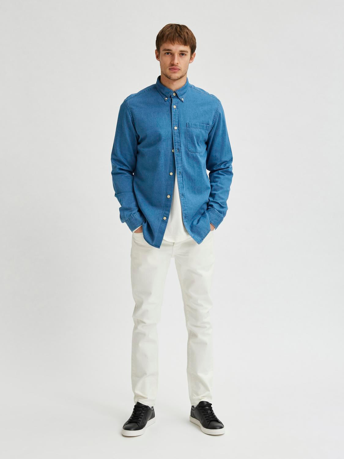 Reg Rick Denim Skjorte - Blå/ Medium Blue Denim