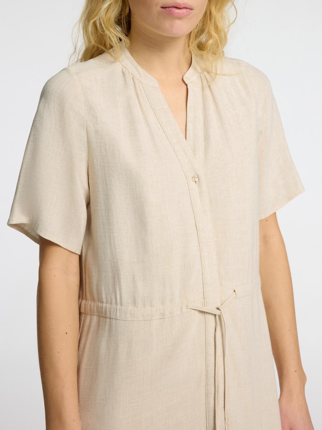 Viva Damina Lang Kjole - Beige/ Sandshell