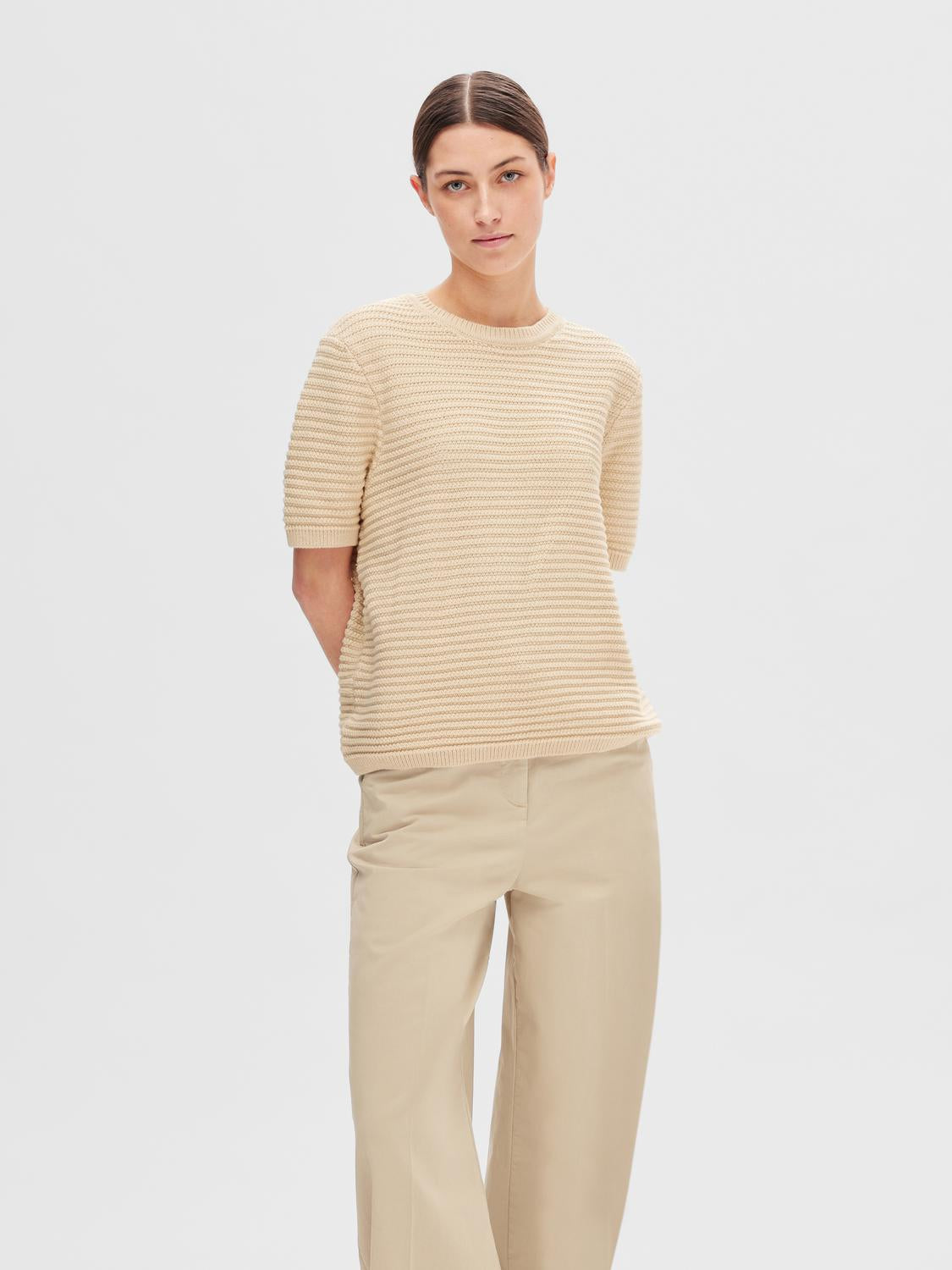 Dora genser - Beige/ Birch
