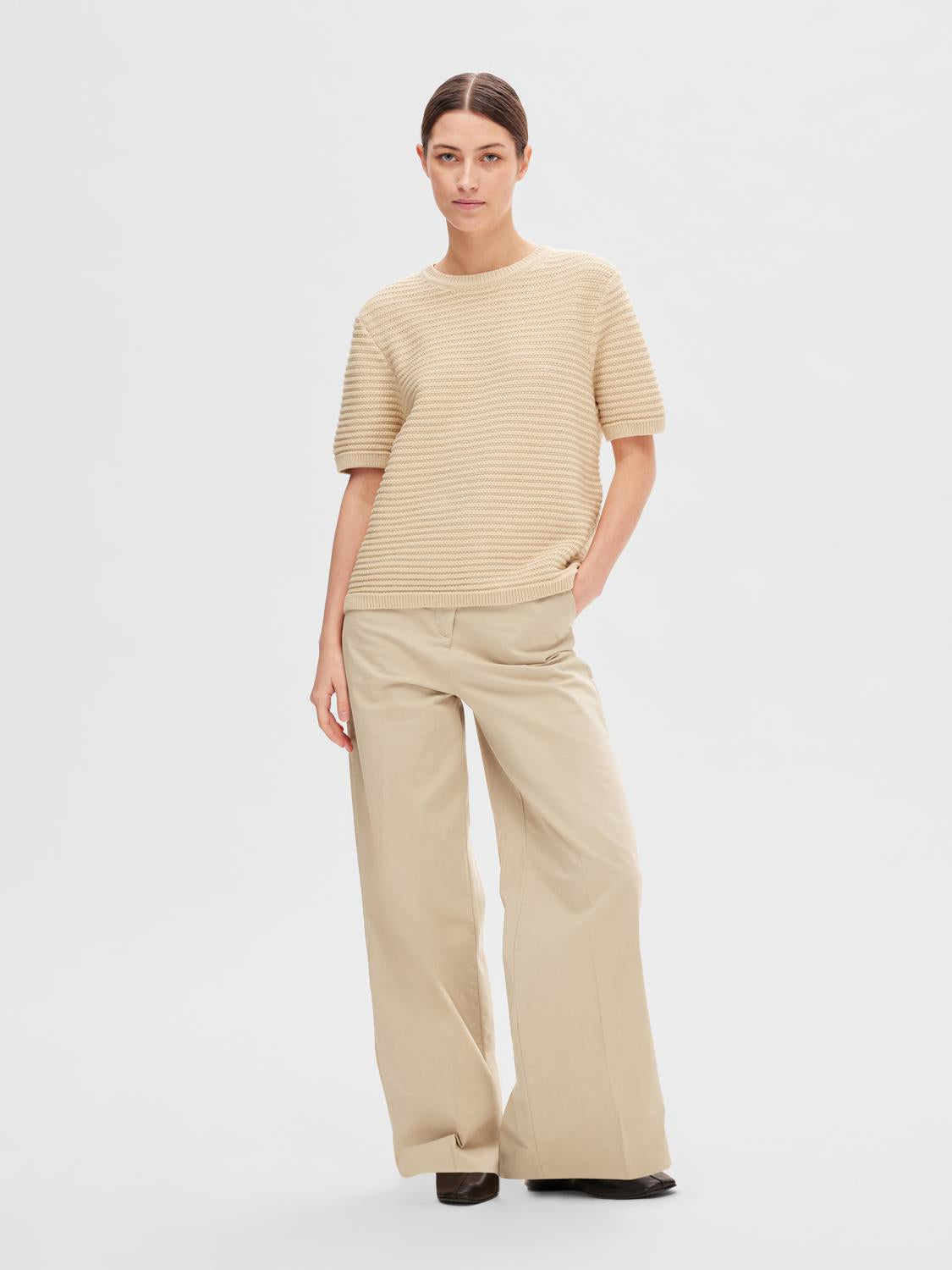 Dora genser - Beige/ Birch
