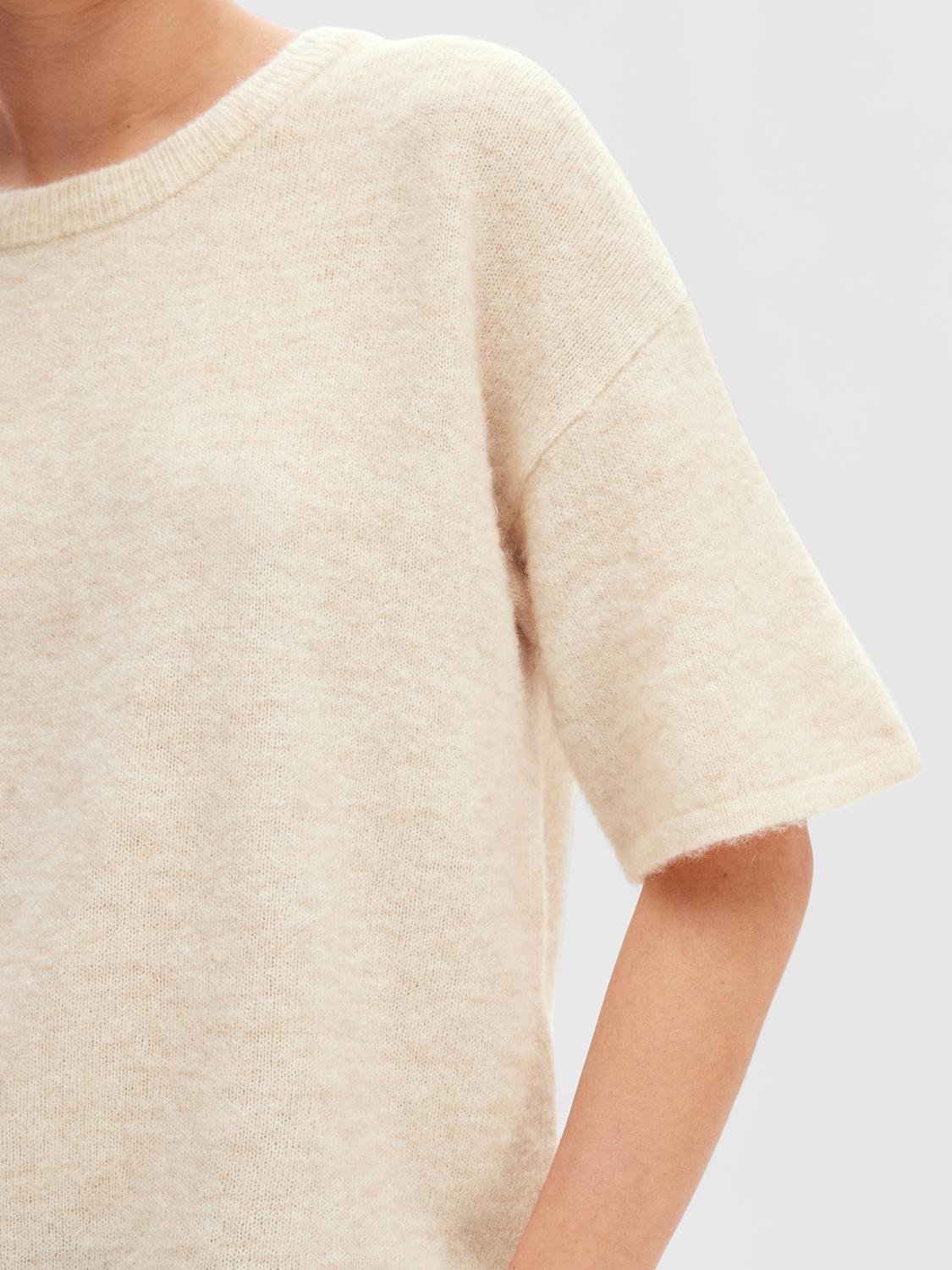 Maline Liliana strikket topp - Beige/ Birch