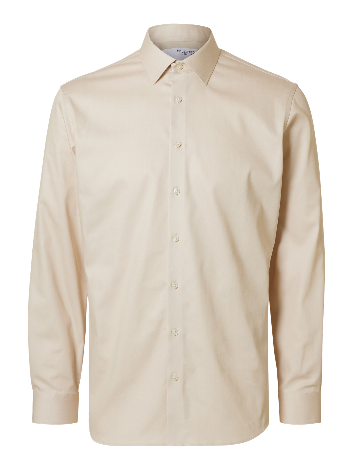 Slim Performance Skjorte - Beige/ Oatmeal