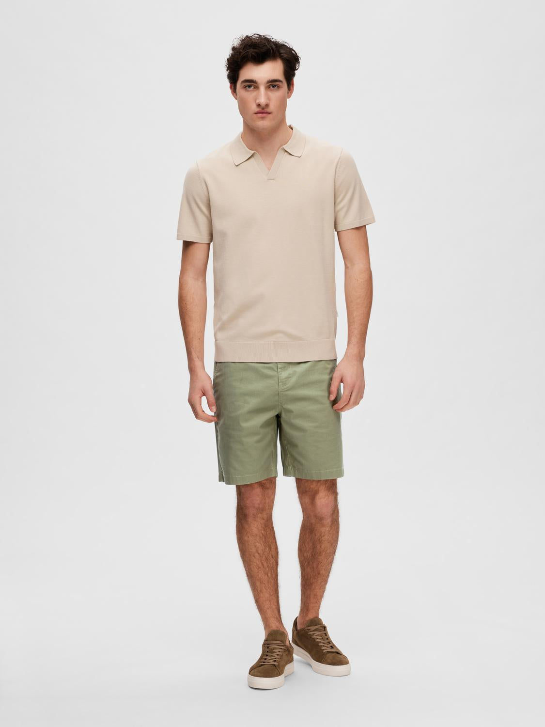 Teller Kort Arm Polo Genser - Beige/ Oatmeal