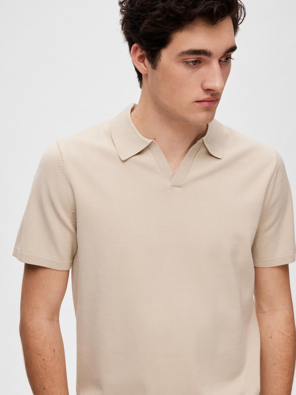 Teller Kort Arm Polo Genser - Beige/ Oatmeal