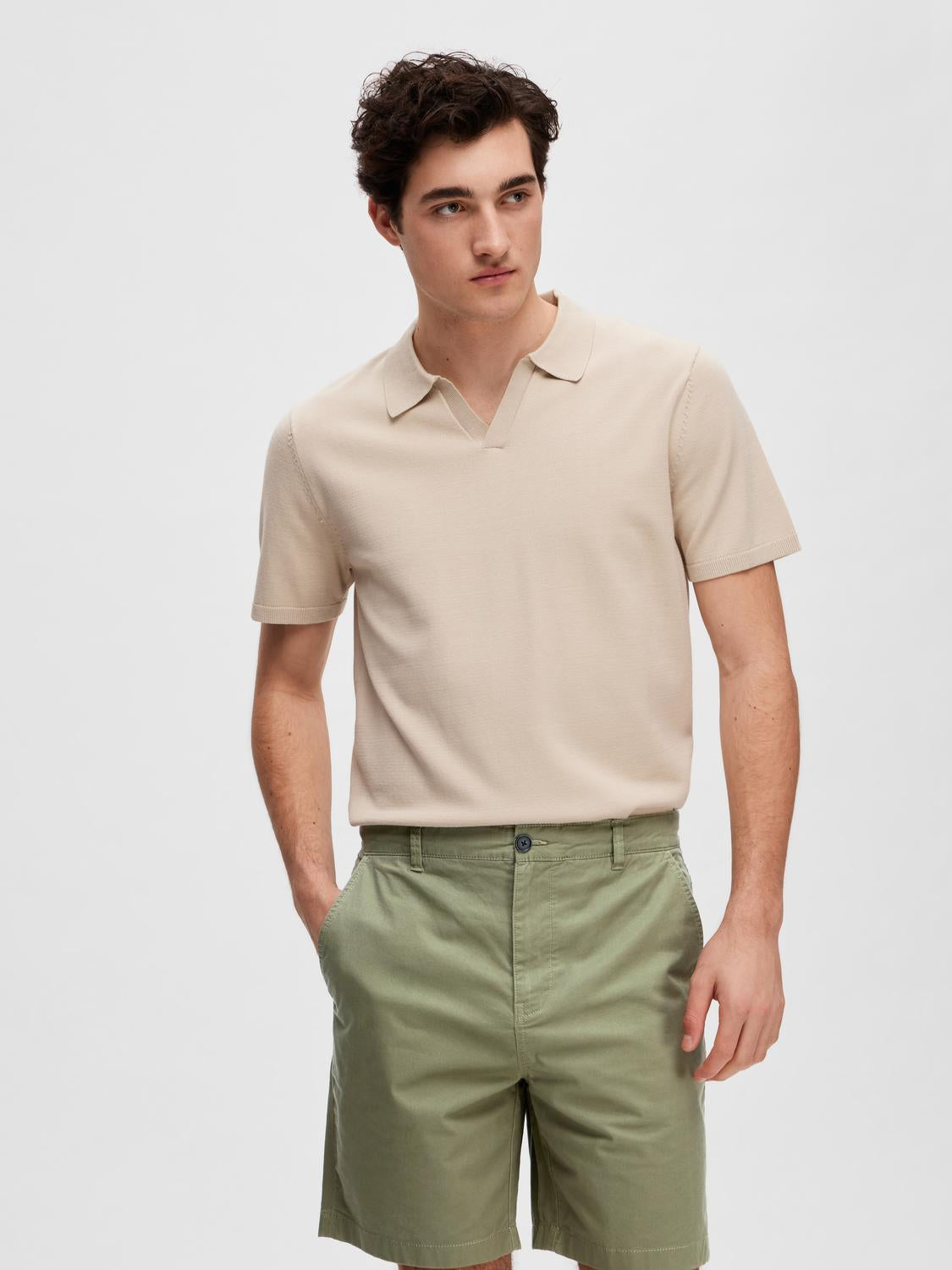Teller Kort Arm Polo Genser - Beige/ Oatmeal