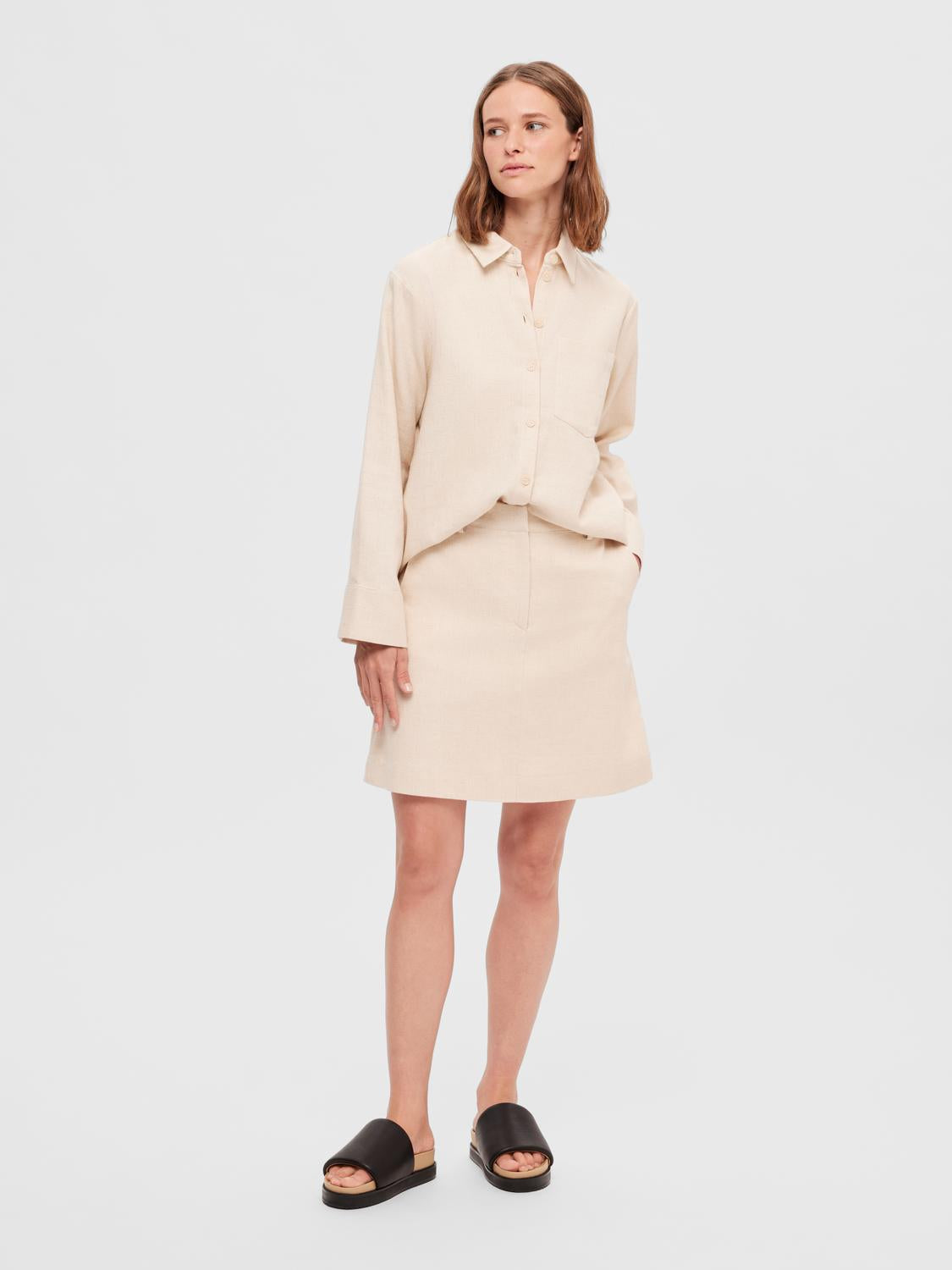 SLFMARA Mini Skirt - Sandshell