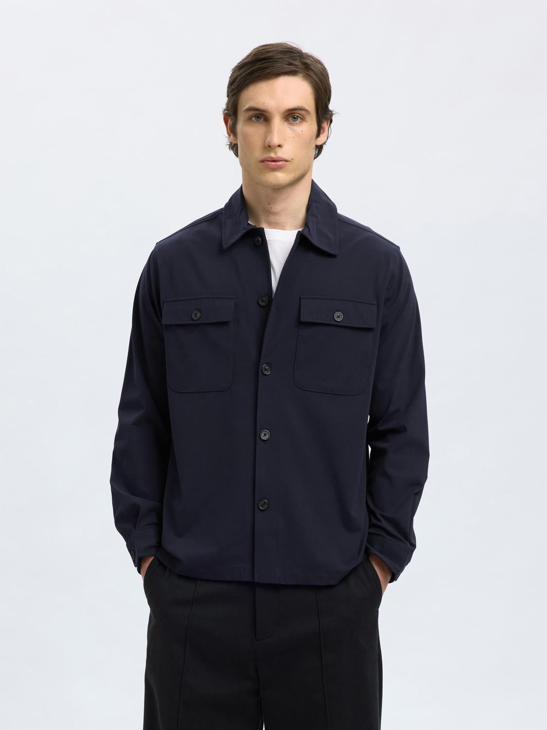 Lorent Overshirt - Blå/ Dark Sapphire