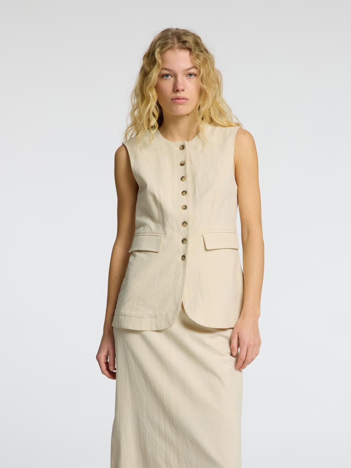 Iluna Vest - Beige/ Sandshell