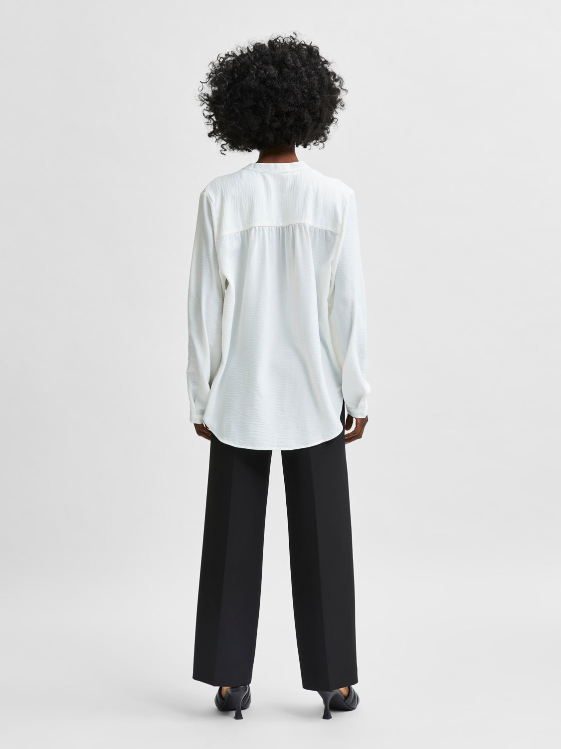SELECTED FEMME -  MIVIA BLUSE- HVIT