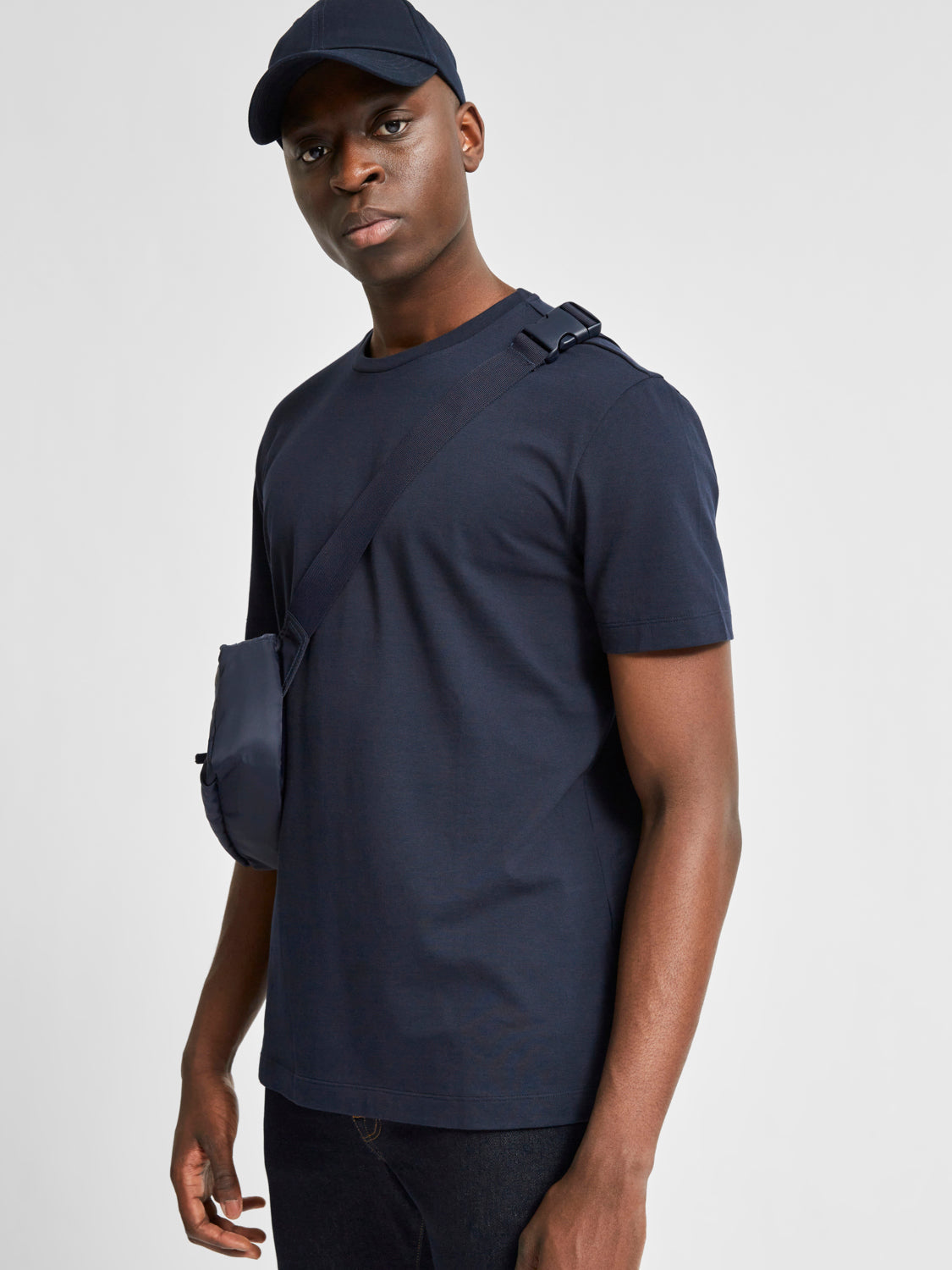 SELECTED HOMME - RELAX COLMAN 200 T-Shirt - Navy Blazer