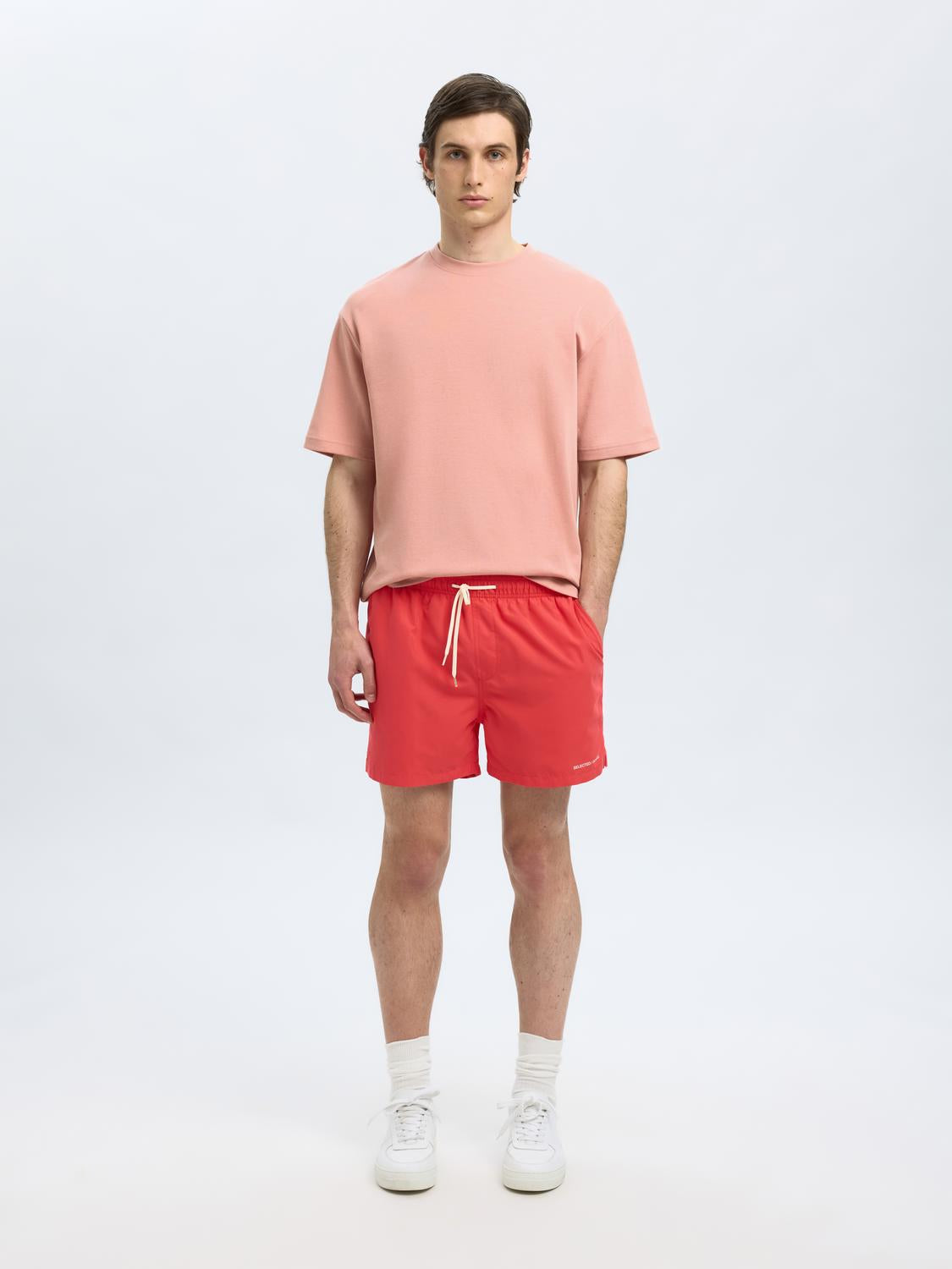 Loose Oscar T-Shirt - Rød/ Rose Tan