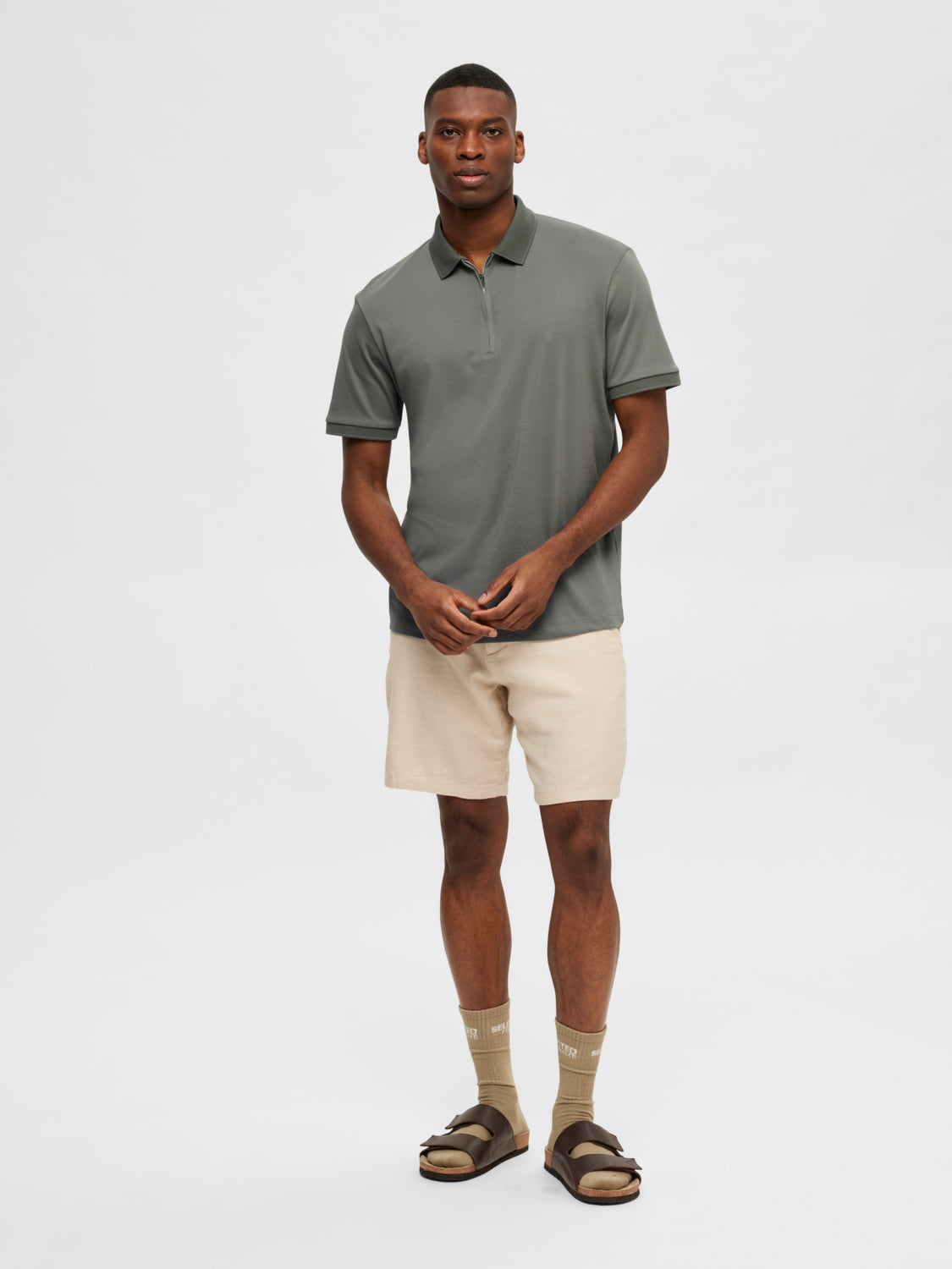 Fave Zipper Polo Skjorte - Grønn/ Agave Green