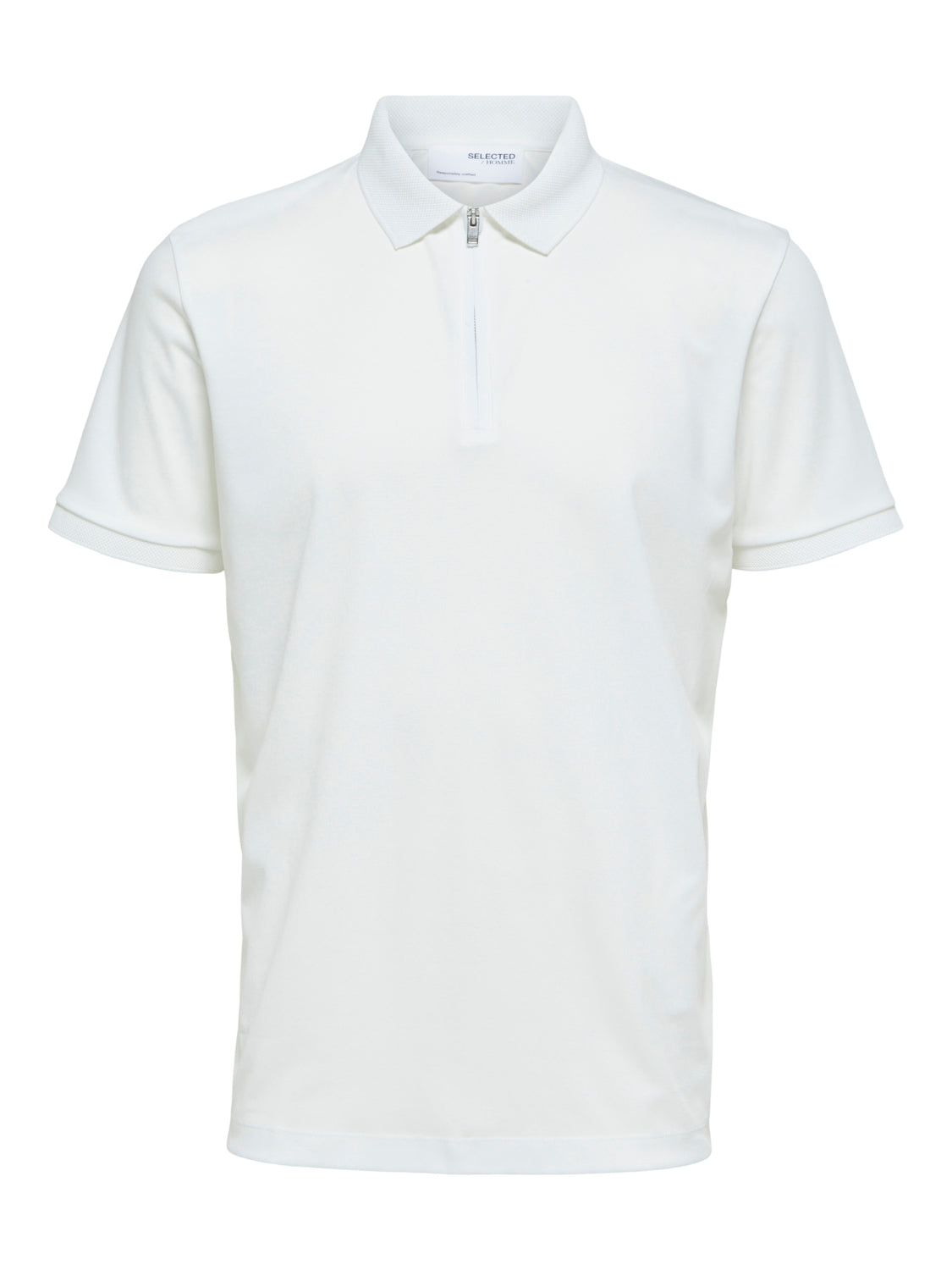 Fave Zipper Polo Skjorte - Blå/ Cloud Dancer